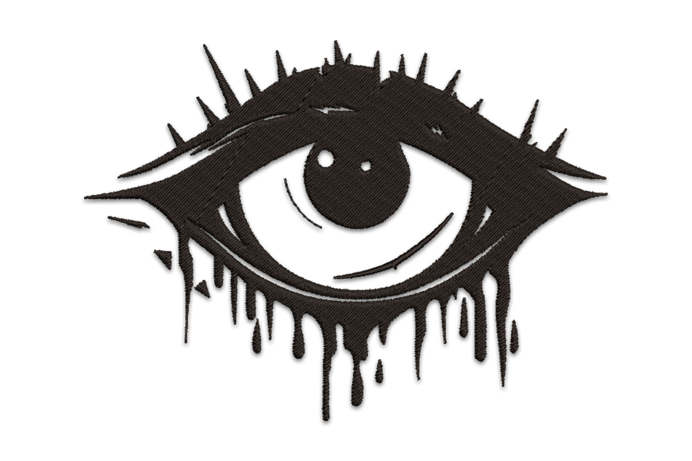 Dark Dripping Eye Gothic Machine Embroidery Design | Embroidize