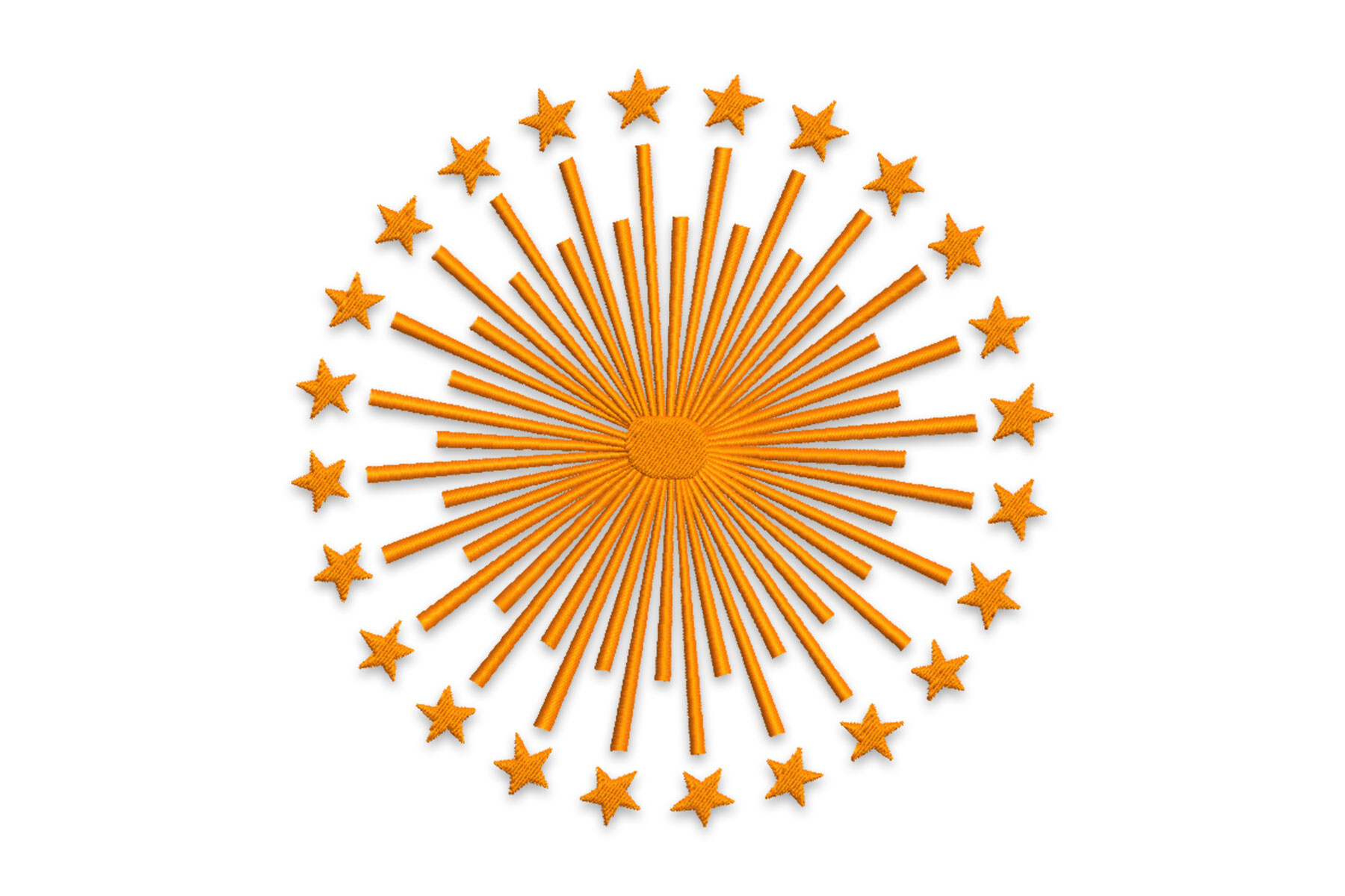 Sunburst Stars Machine Embroidery Design | Embroidize