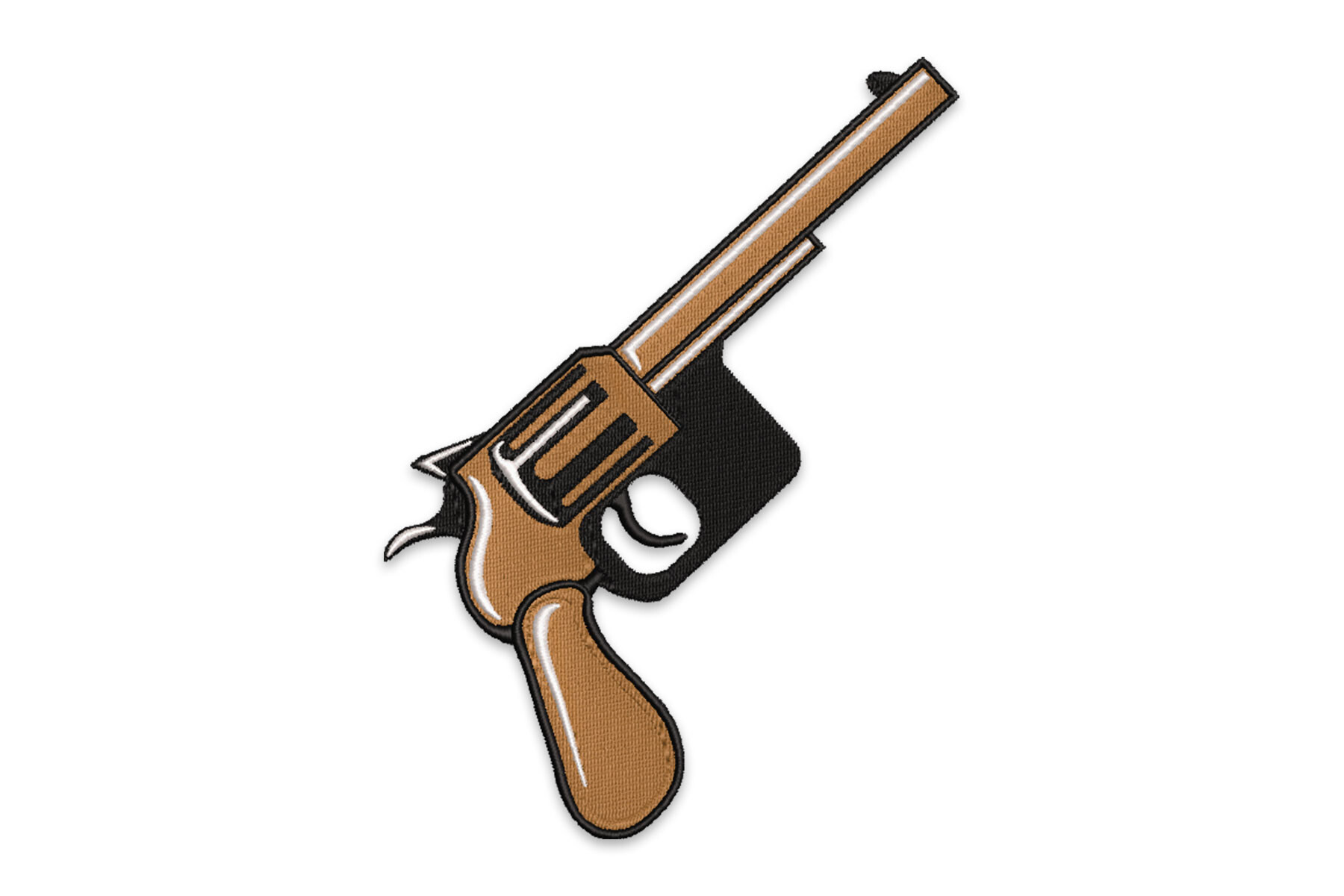Revolver Gun Machine Embroidery Design – Western Pistol