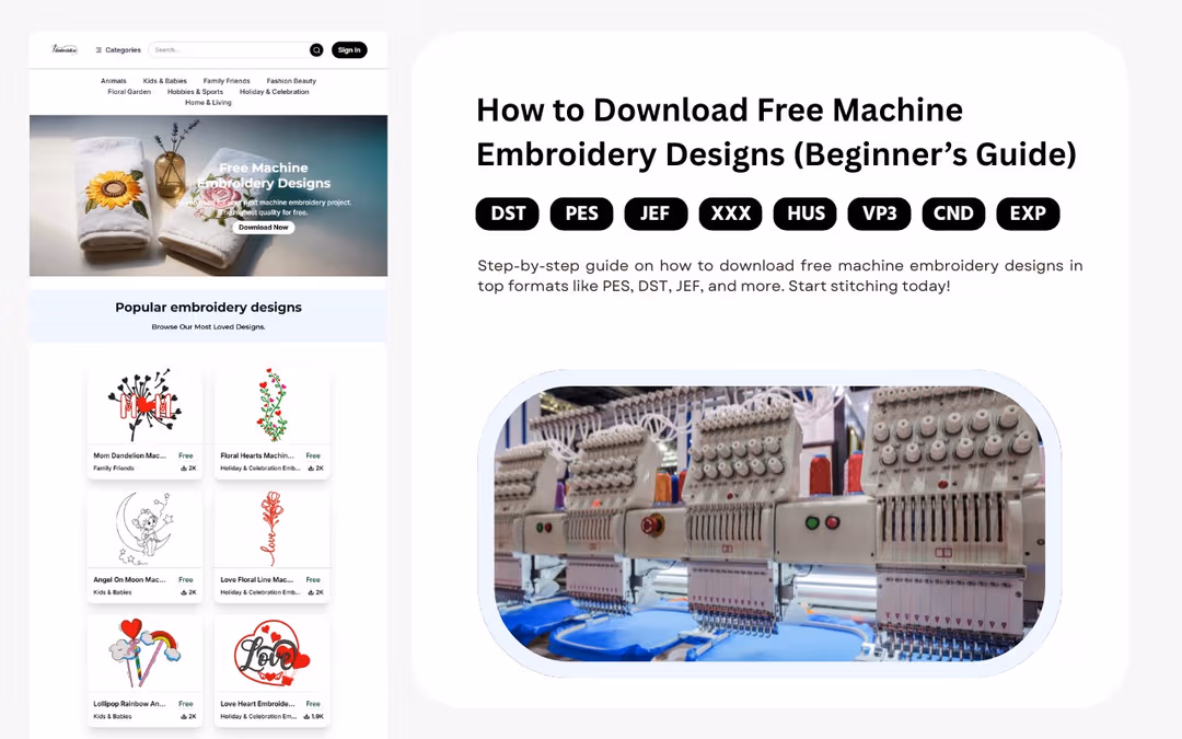 How to Download Free Machine Embroidery Designs (Beginner’s Guide)