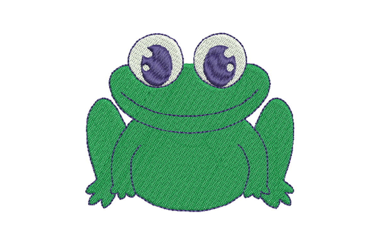 Cute Frog – Machine Embroidery Design | Embroidize