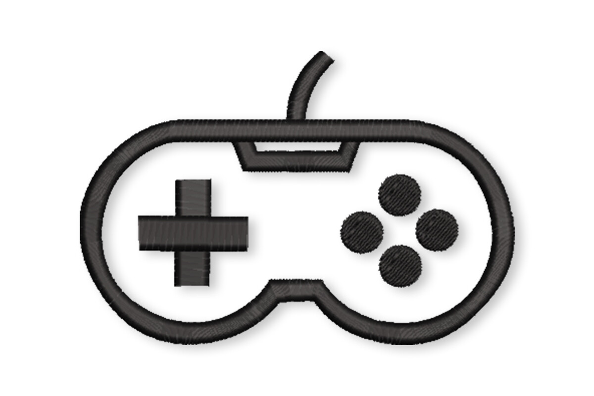 Minimal Game Controller – Machine Embroidery Design