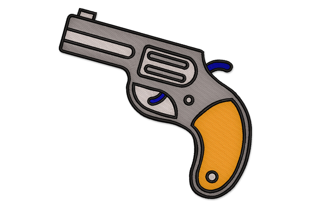 Revolver Gun Patch – Machine Embroidery Design