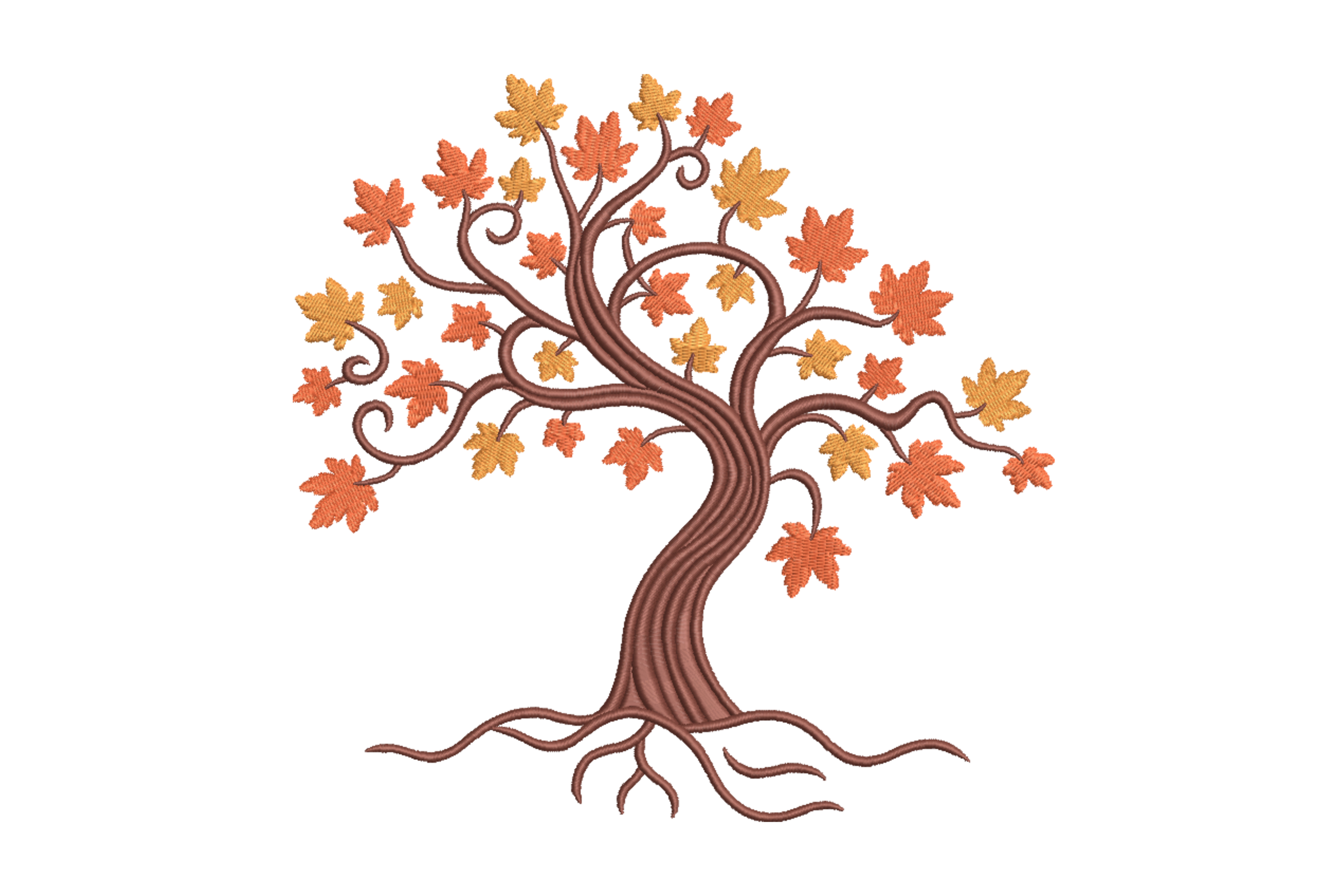 FREE Autumn Maple Tree – Fall Season Embroidery File | Embroidize