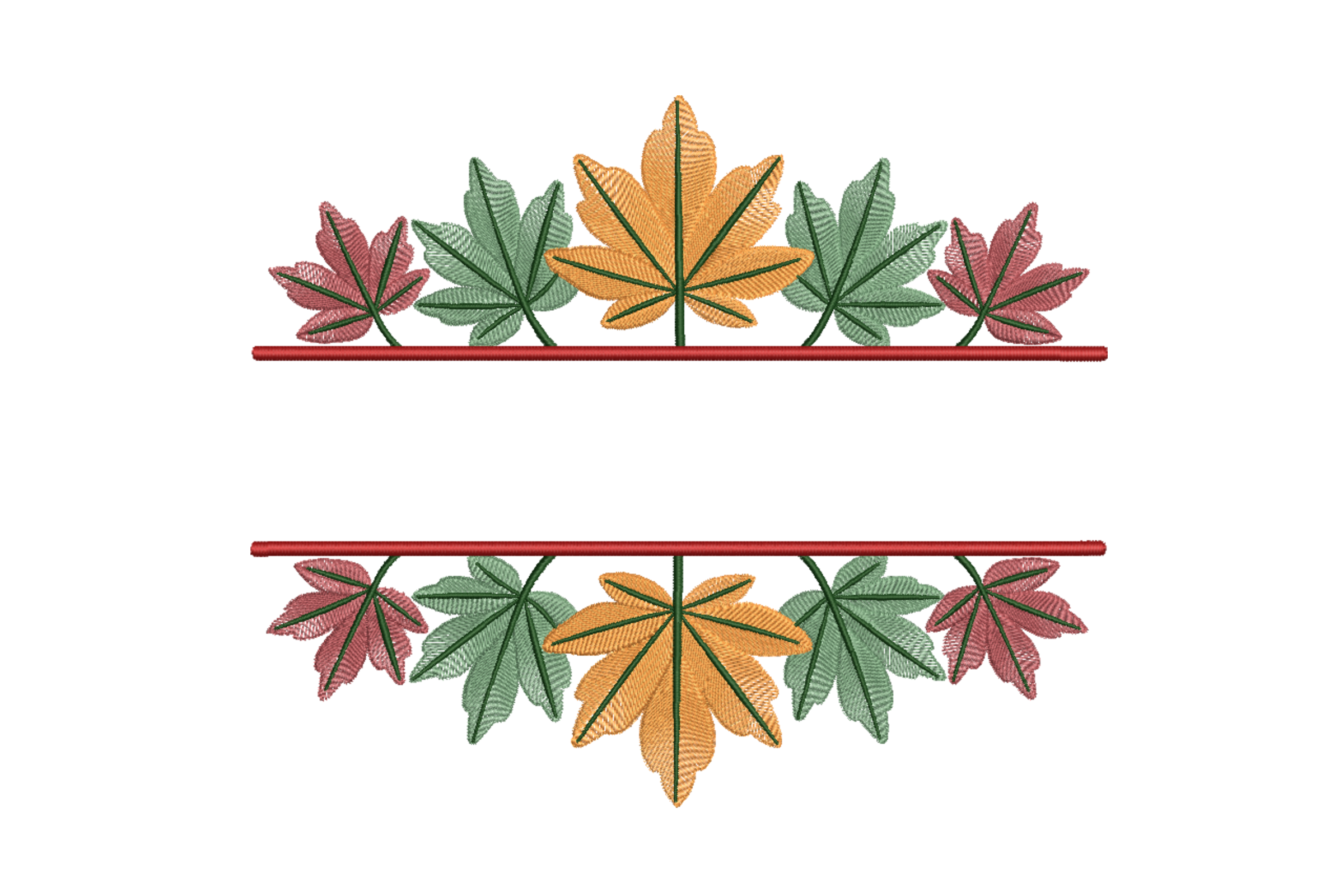 Autumn Maple Leaf Border – Machine Embroidery Design | Embroidize