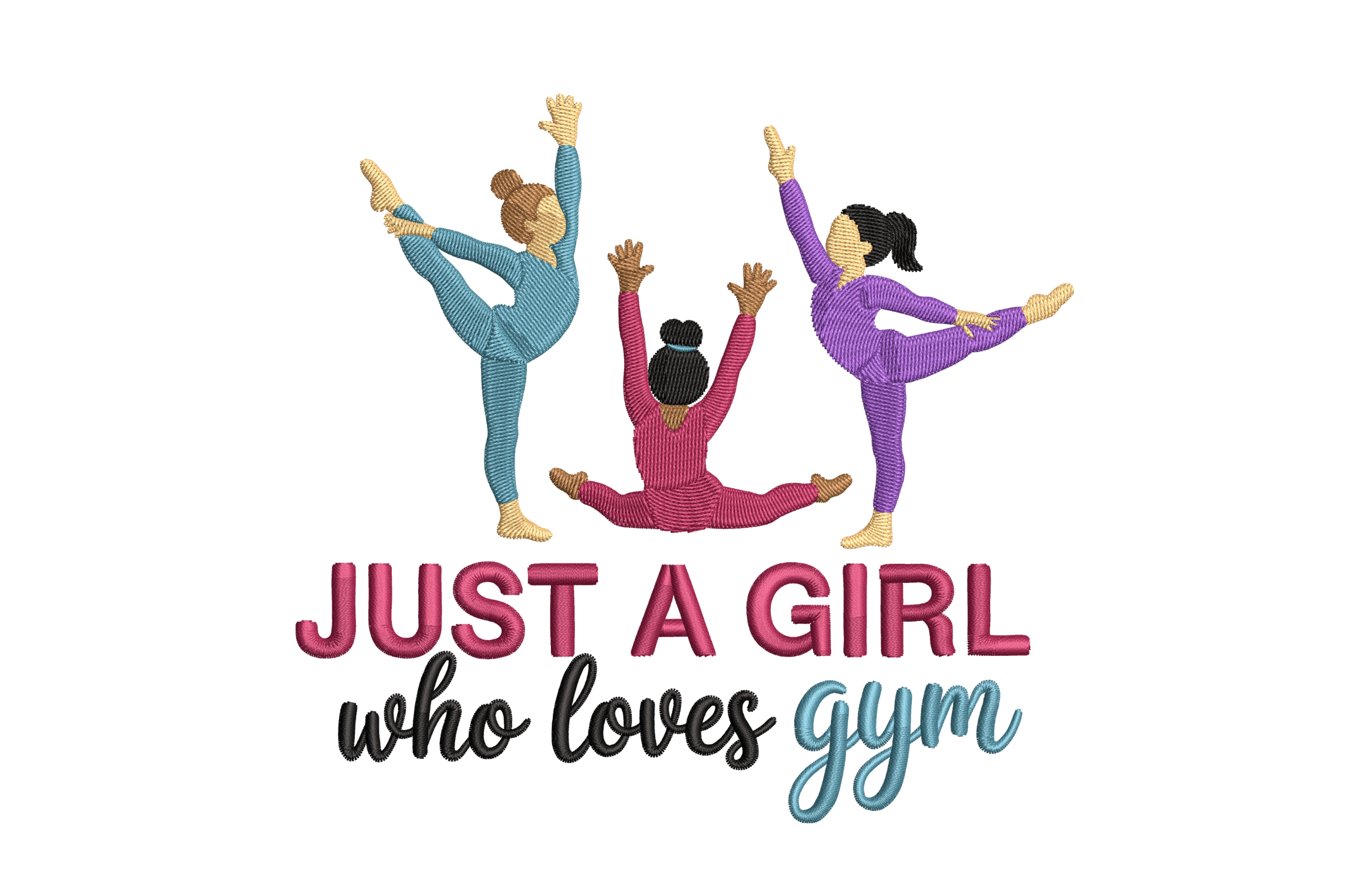 Just a Girl Who Loves Gym – Embroidery Design