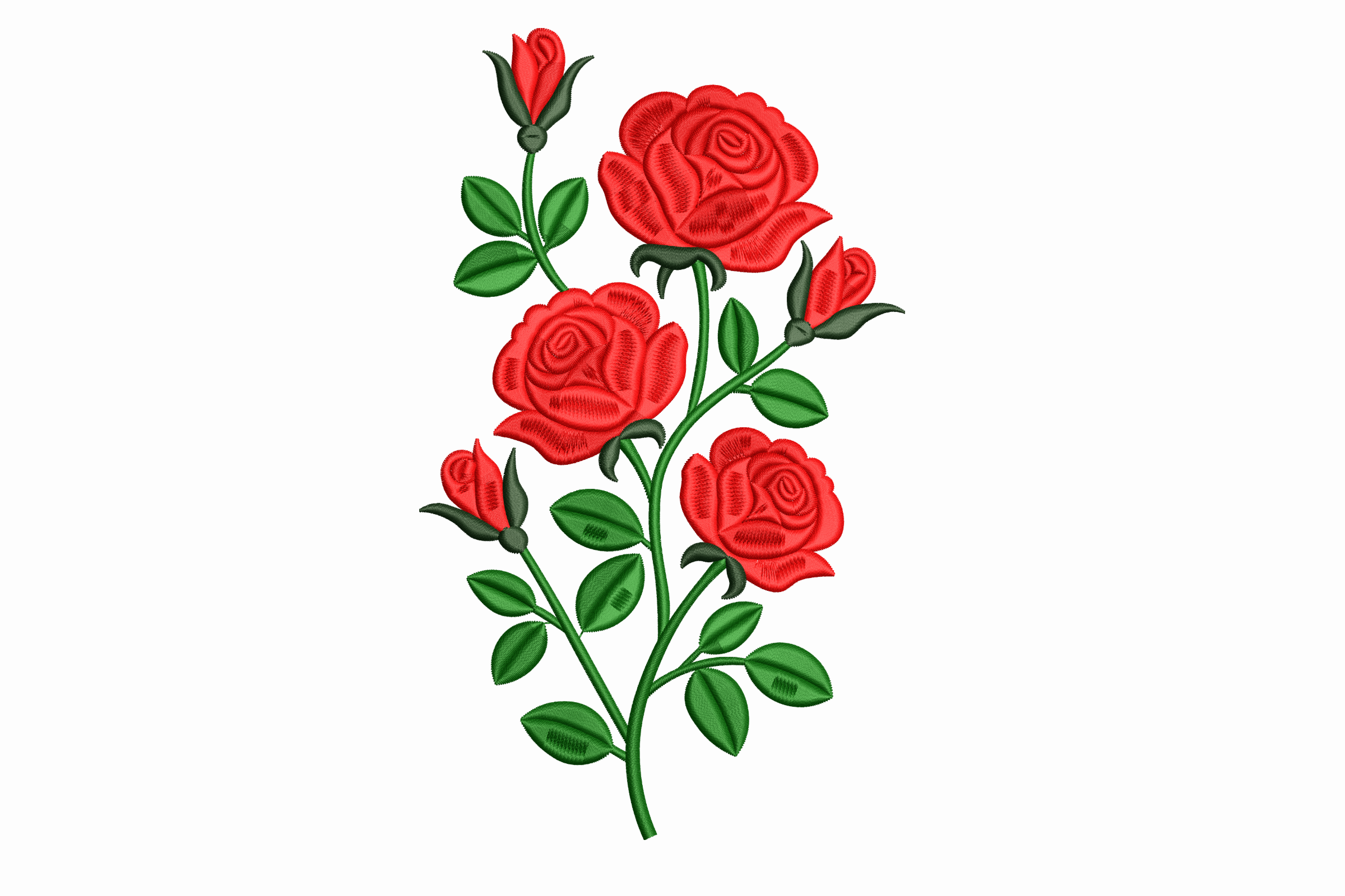 Red Roses For Design Red Roses Embroidery Design – Valentine’s Floral File | Embroidize
