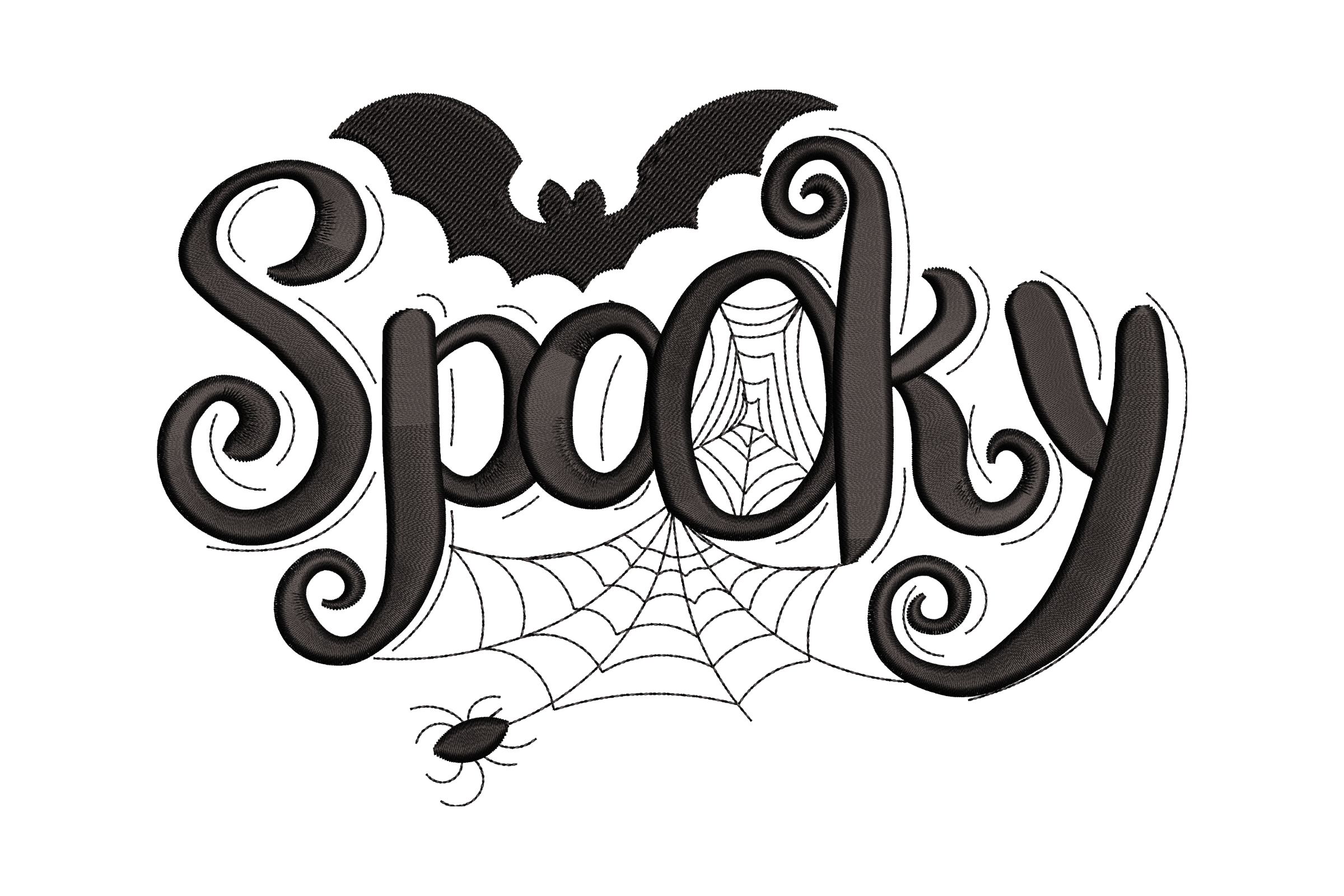 Spooky Script 1 Spooky Script Halloween – Machine Embroidery Design | Embroidize