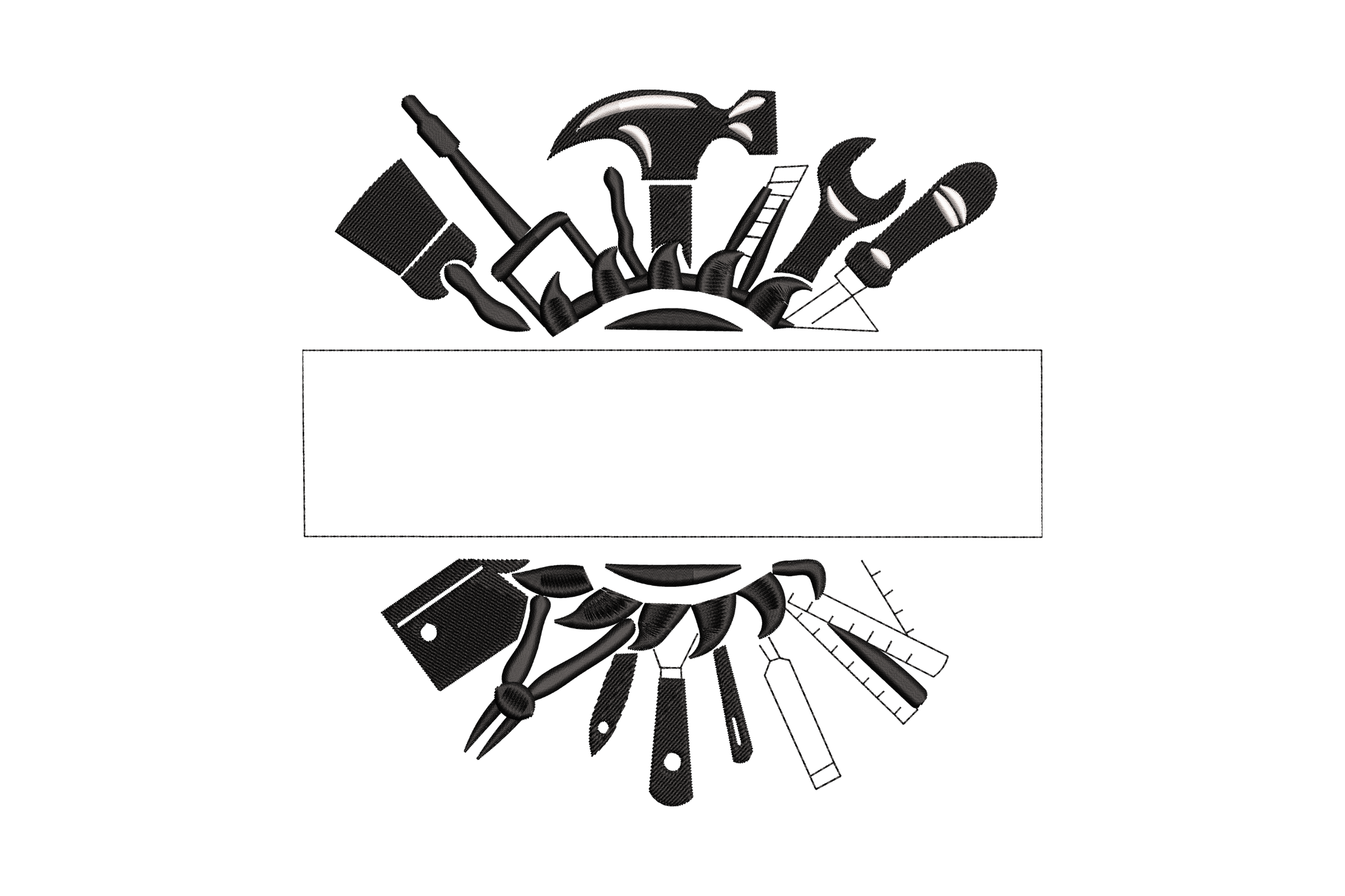 Tools Frame Label – Customizable Patch Embroidery Design