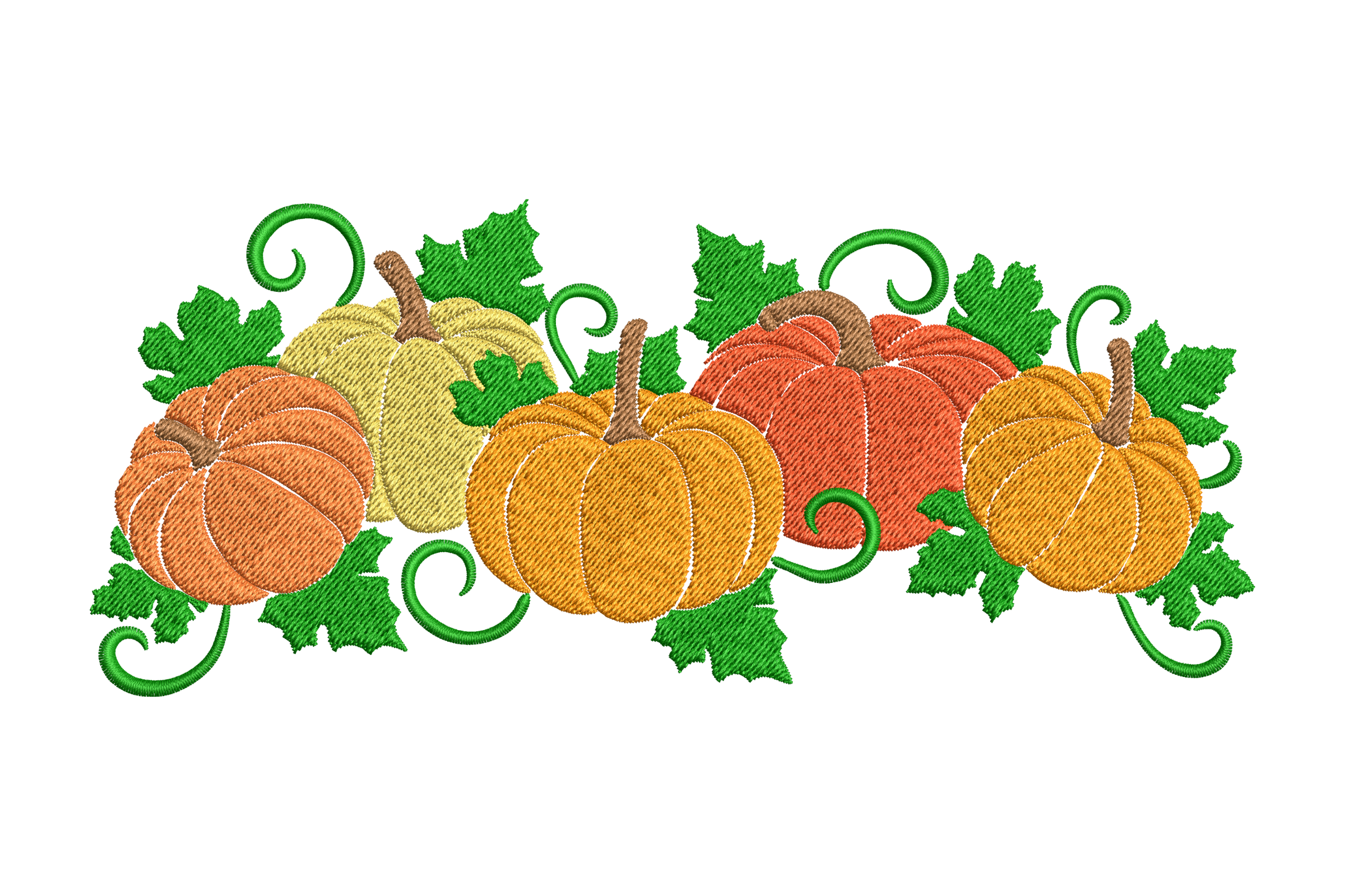 Autumn Pumpkin Patch – Fall Thanksgiving Machine Embroidery Design ...