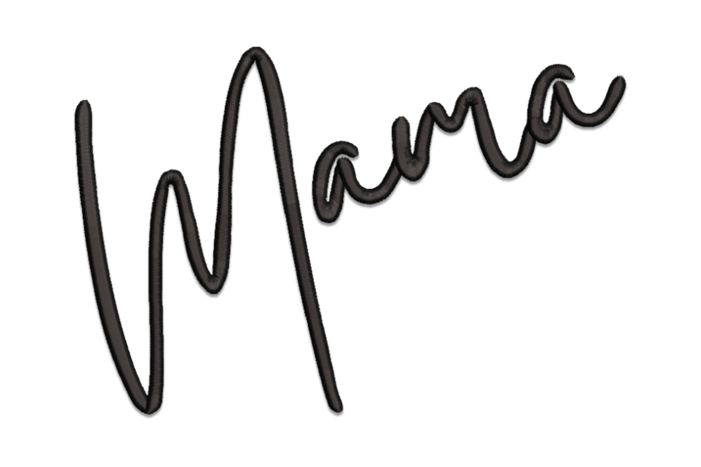 Mama Script Minimalist Modern Embroidery Design | Embroidize