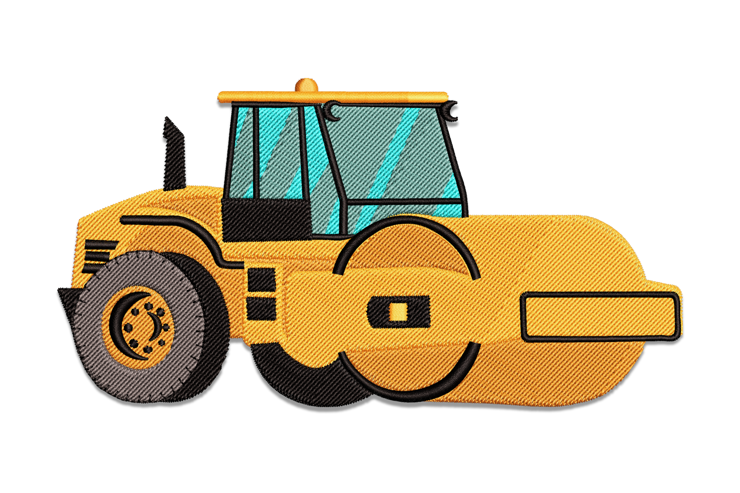 Road Roller Construction – Cute Machine Embroidery Design