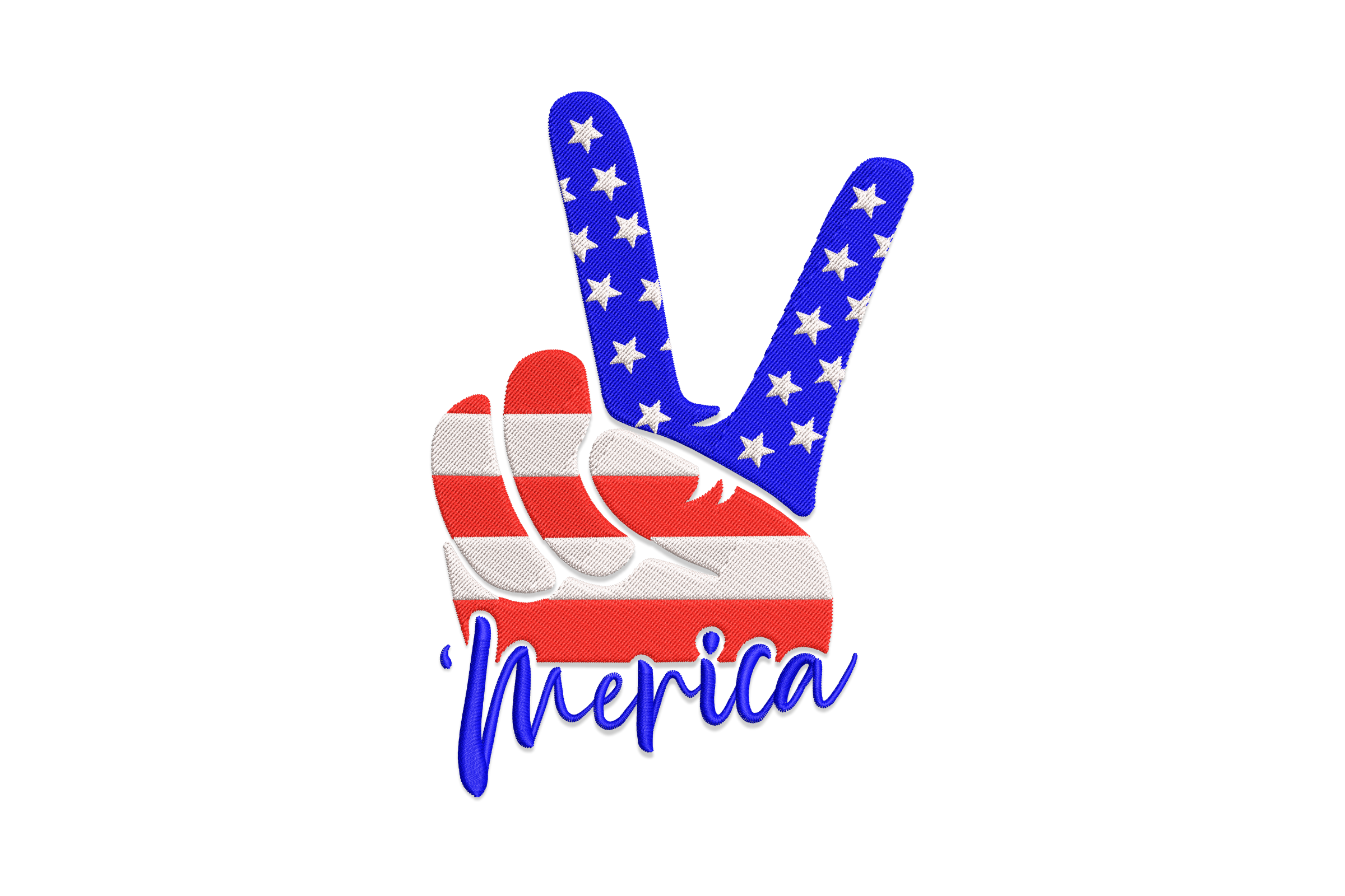 Peace Sign ‘Merica – Patriotic Embroidery Design | Embroidize