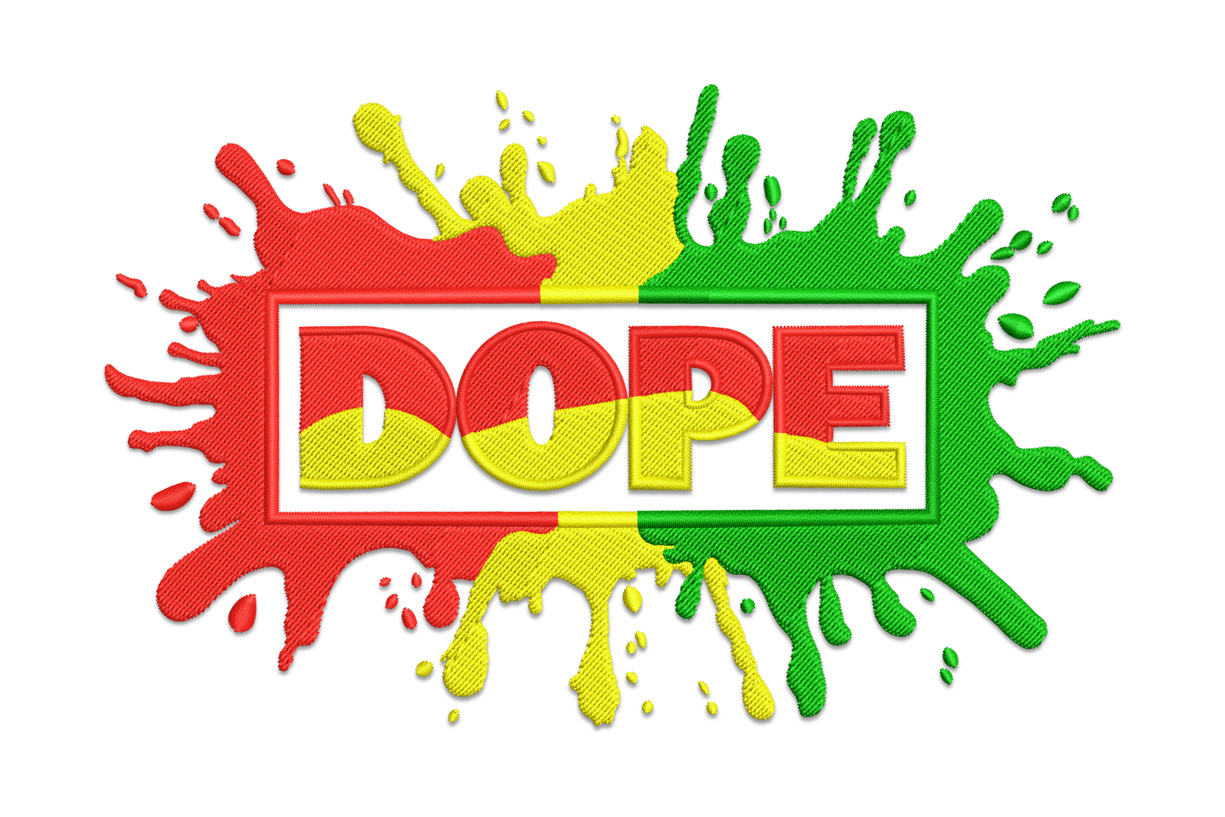 Dope Paint Splash – Pan-African Machine Embroidery Design | Embroidize