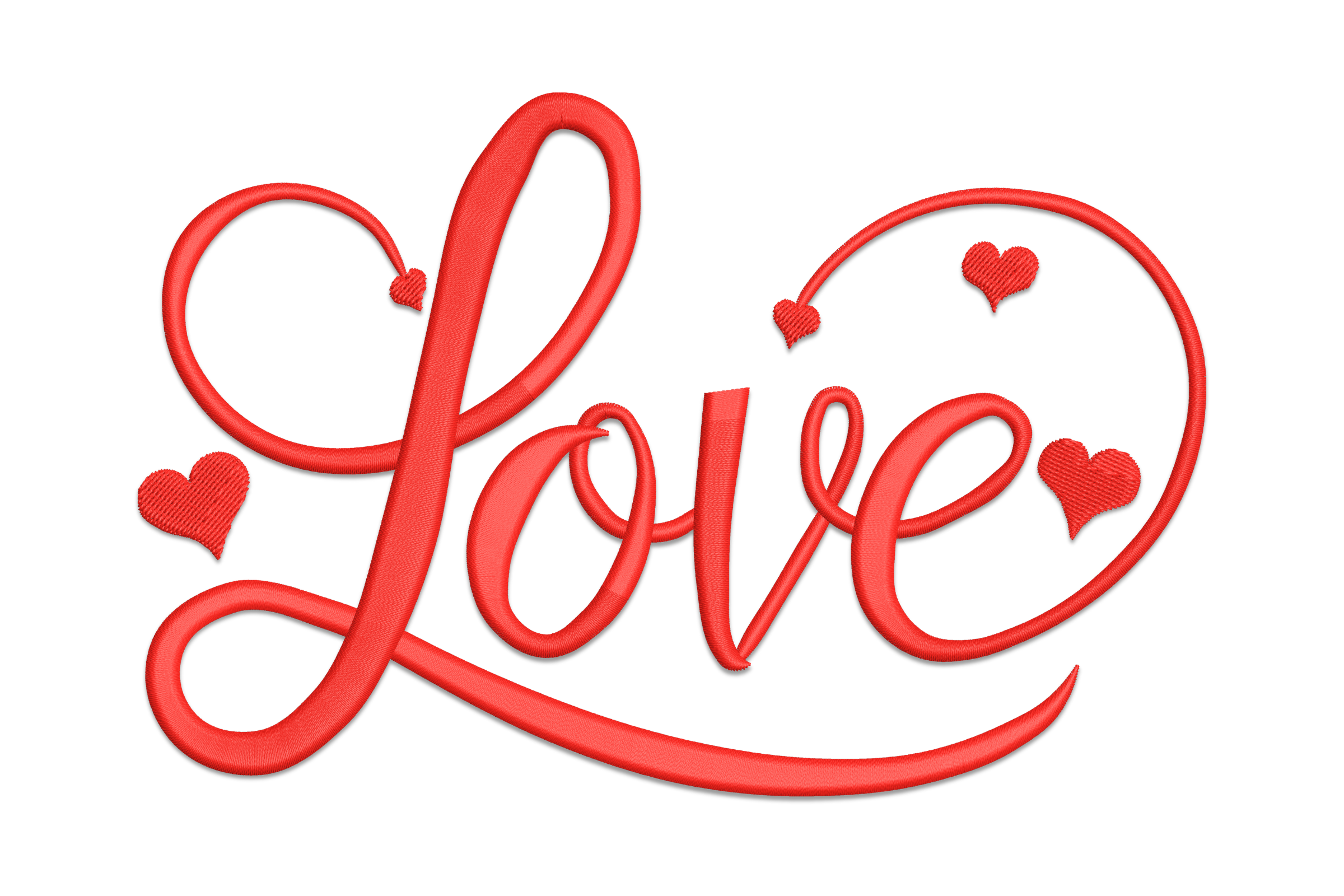 Love Word Script Script Love Word with Hearts – Machine Embroidery Design | Embroidize