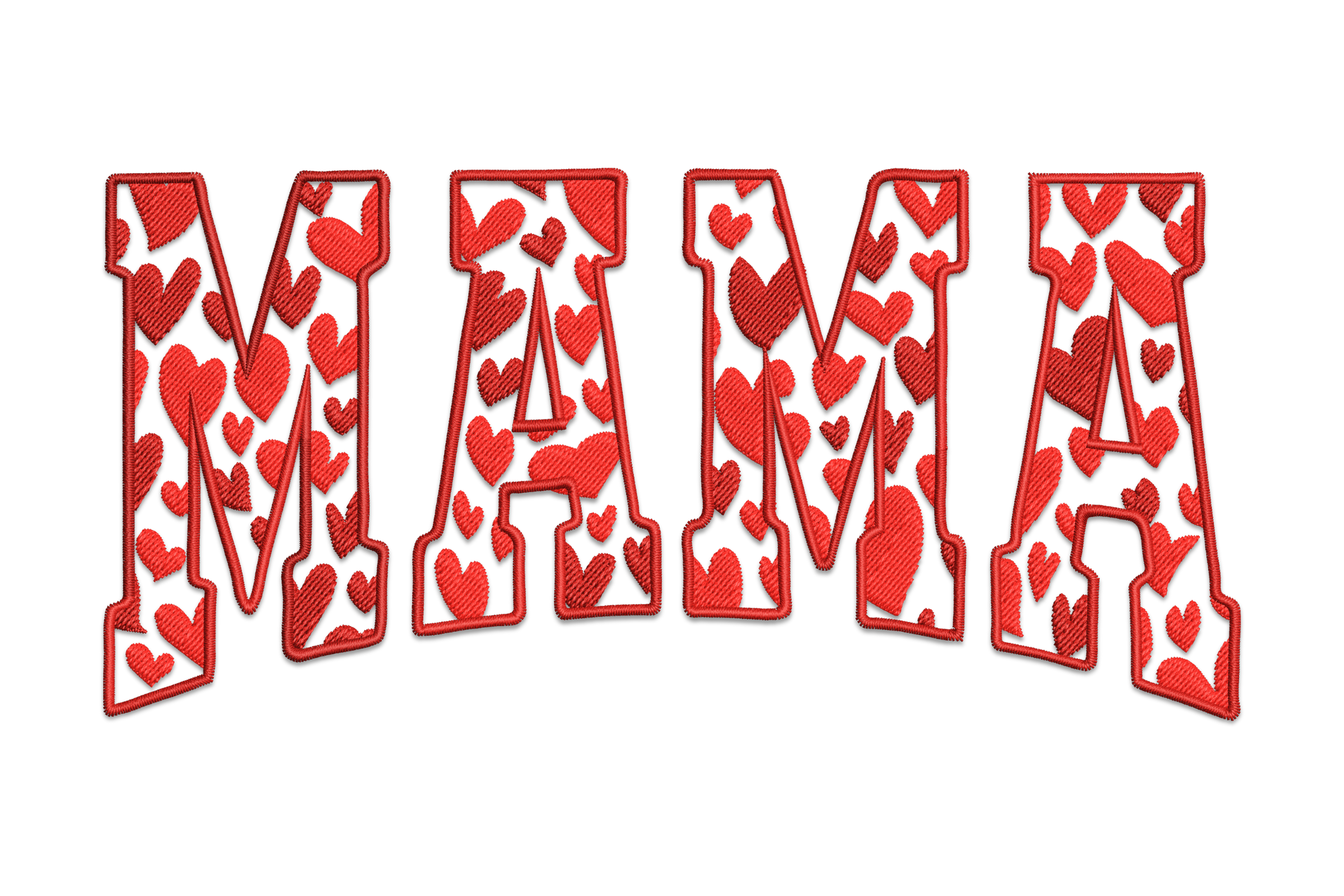 Mama Heart Letters – Valentine Machine Embroidery Design | Embroidize