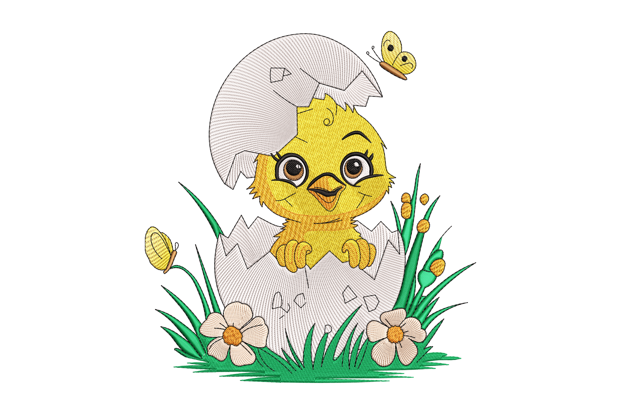 Hatching Chick in Egg – Cute Easter Machine Embroidery Design | Embroidize