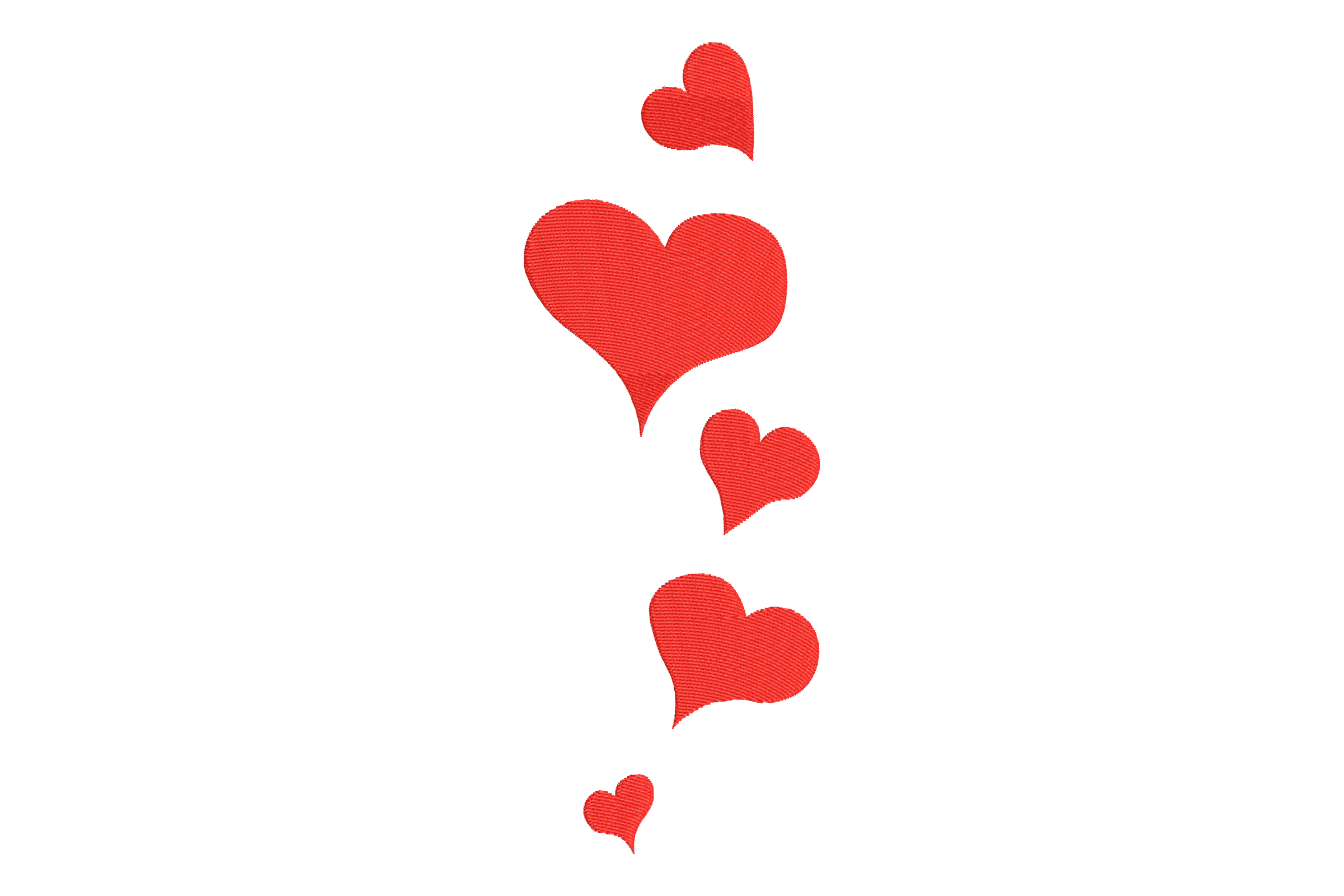 Falling Hearts Pattern Falling Hearts Strip – Simple Love Machine Embroidery Design | Embroidize