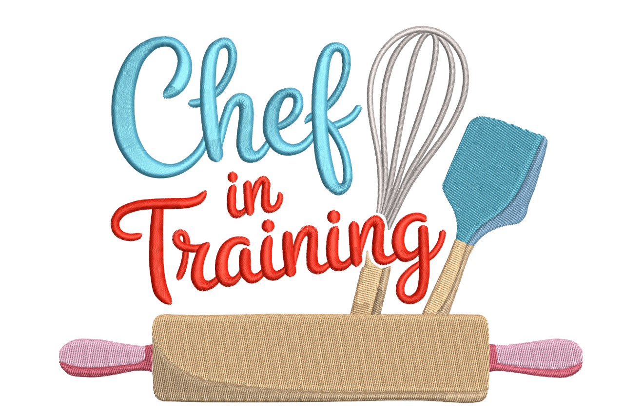 Chef in Training – Kids Embroidery Design | Embroidize