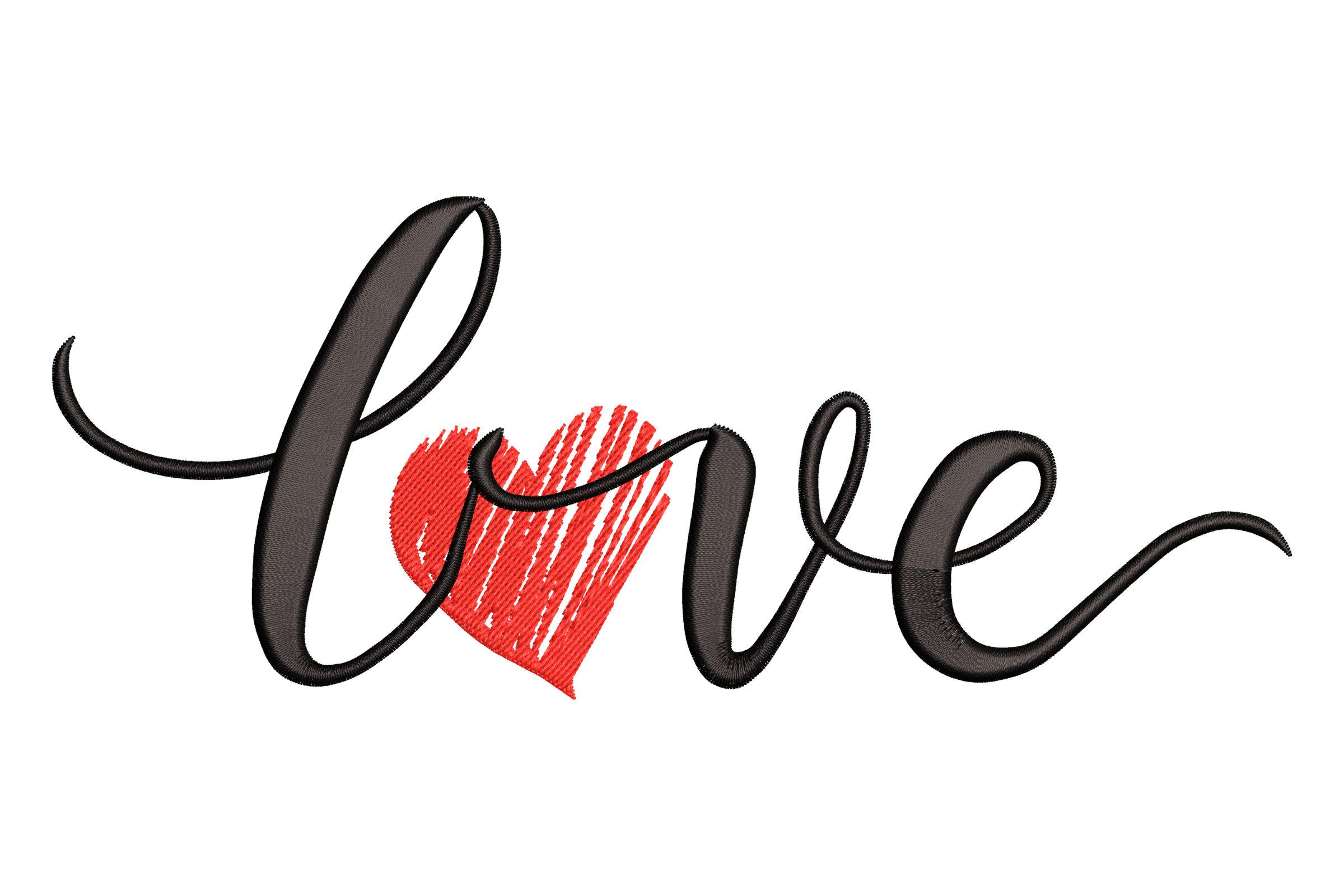Love Script Heart – Machine Embroidery Design | Embroidize