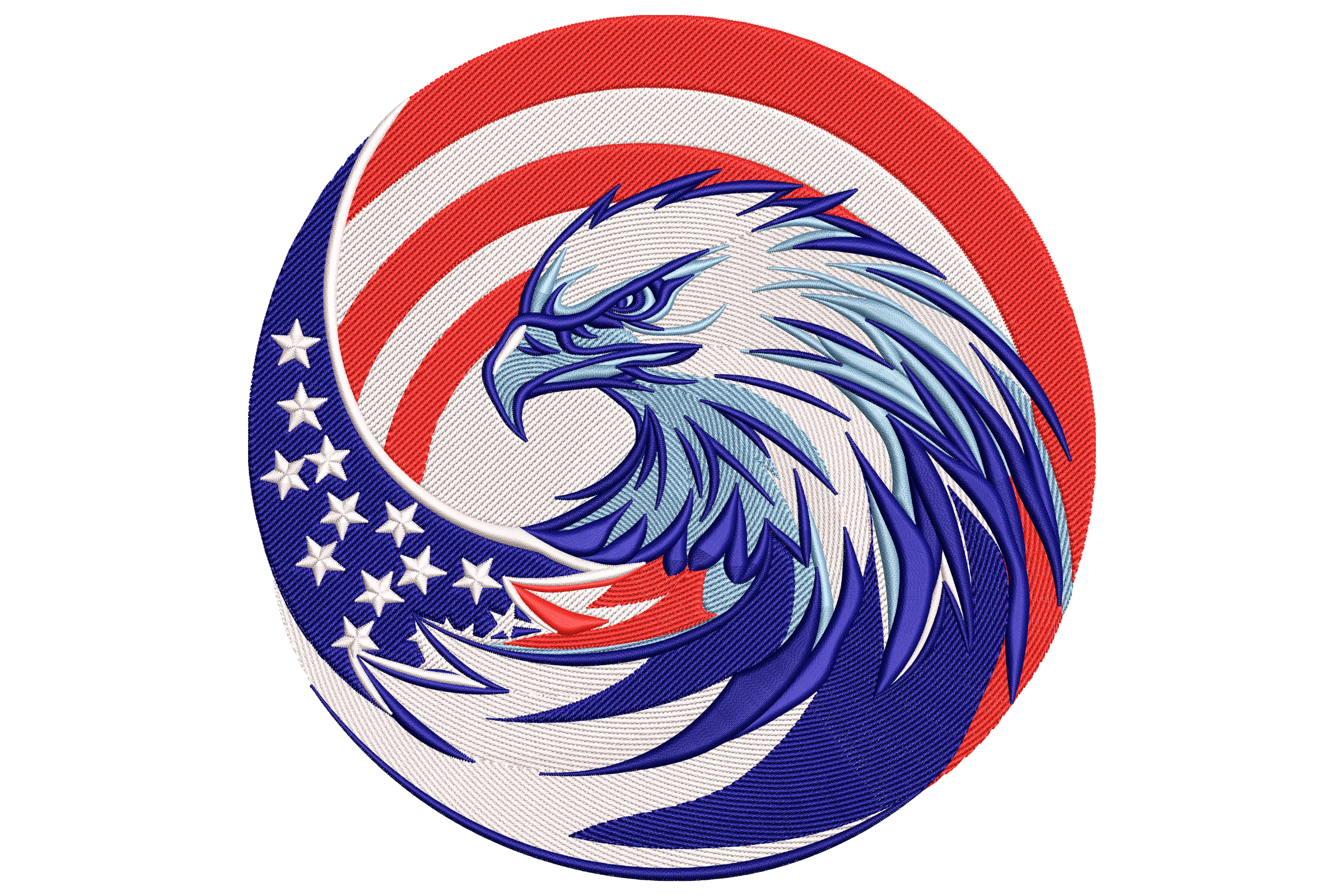 Patriotic Eagle Flag – Machine Embroidery Design | Embroidize
