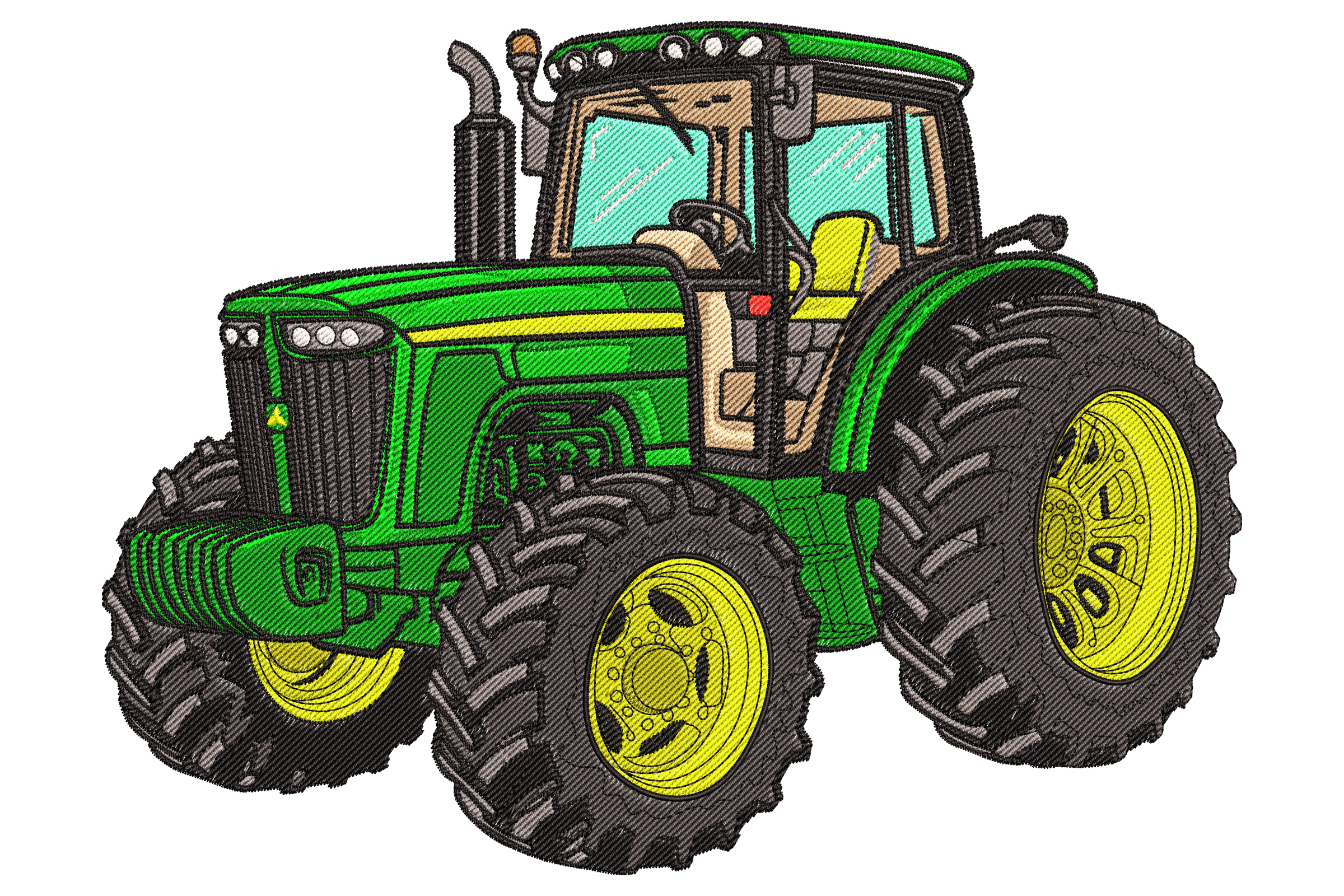 Big Green Tractor – Farm Embroidery Design