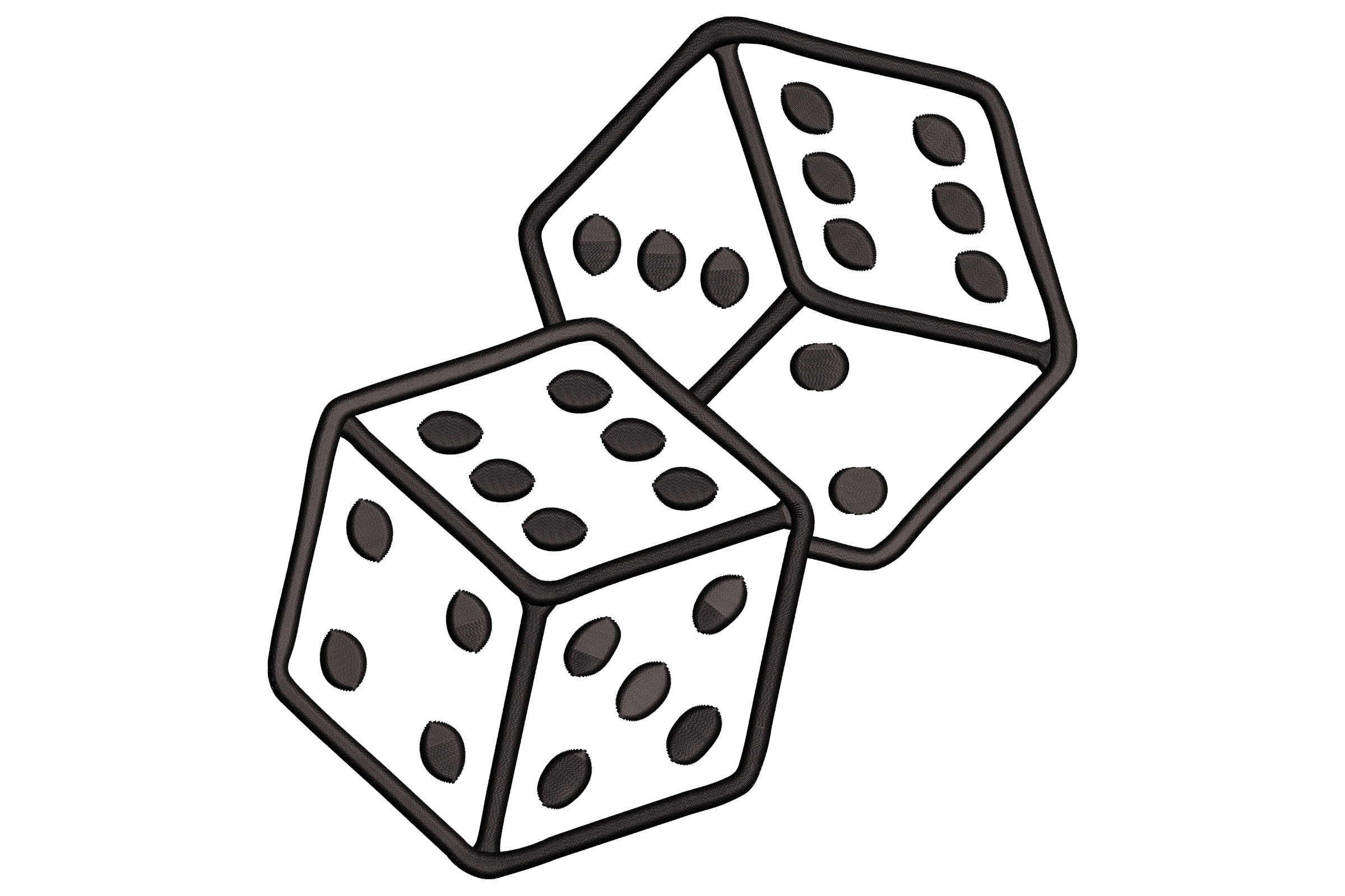 Casino Craps Dice – Lucky Dice Embroidery Design