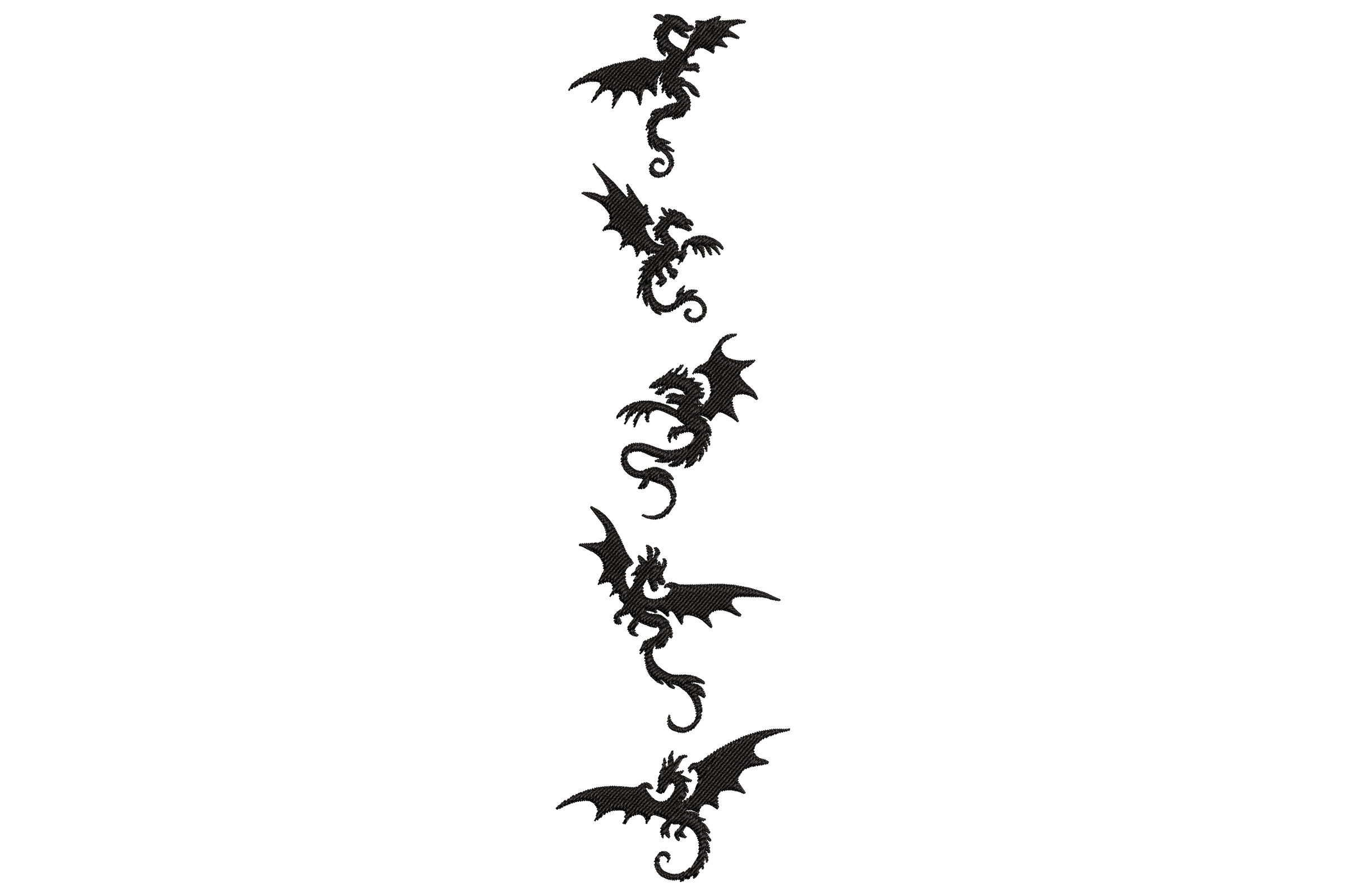Tiny Dragon Column – Fantasy Border Design