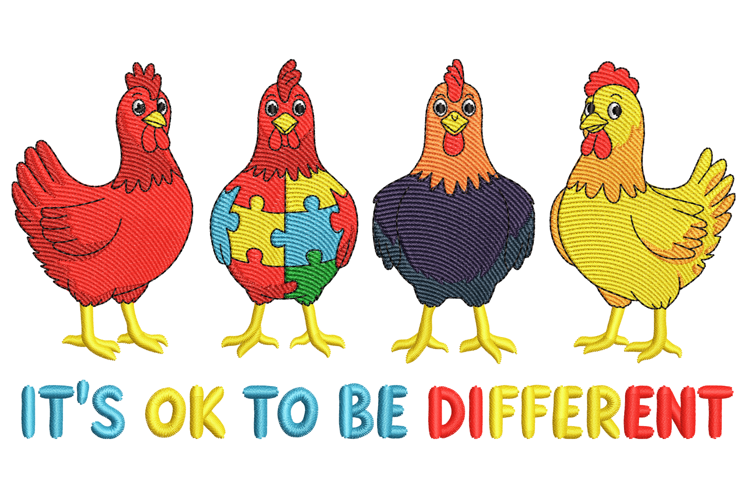 It’s OK To Be Different – Autism Chicken Design