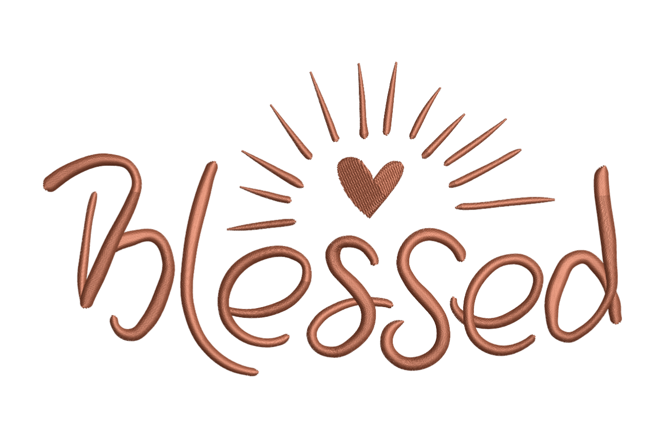 Very Blessed Script Blessed Script – Machine Embroidery Design | Embroidize