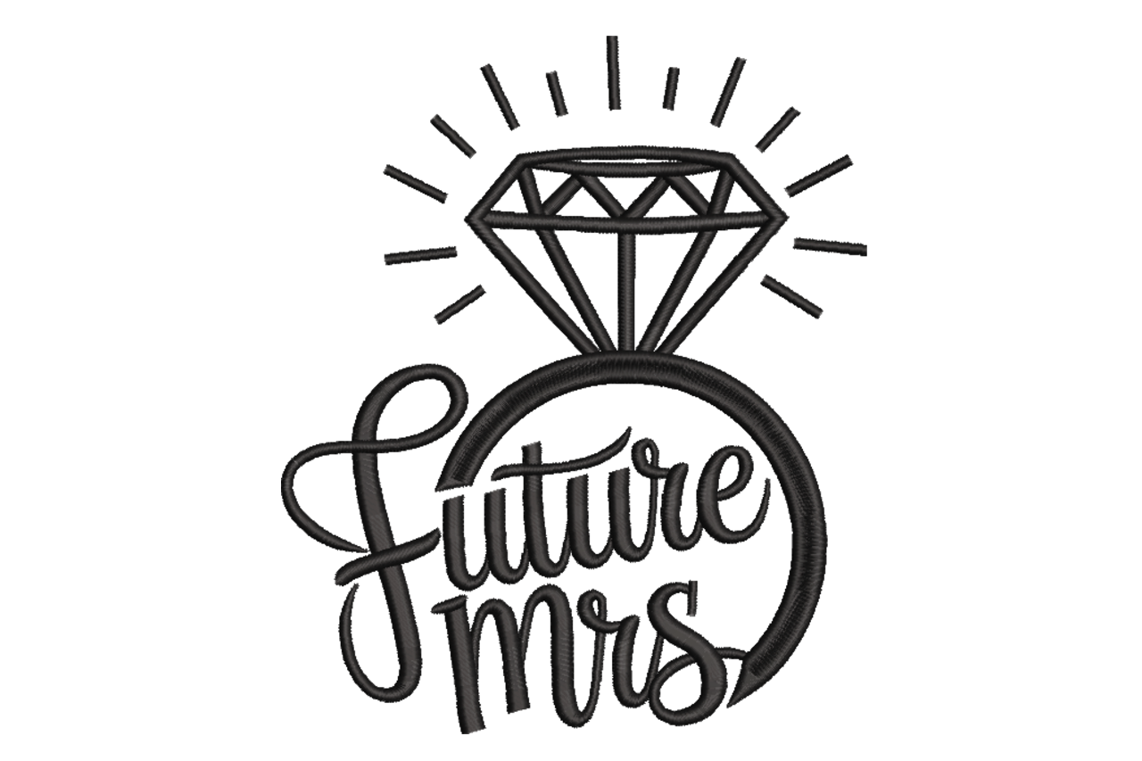 Future Mrs Ring – Bridal Script Embroidery Design