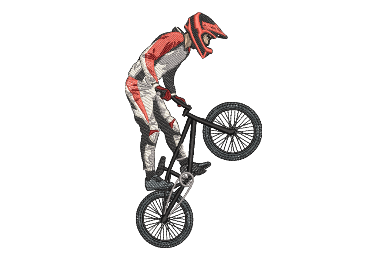 BMX Rider Trick – Extreme Sports Embroidery Design