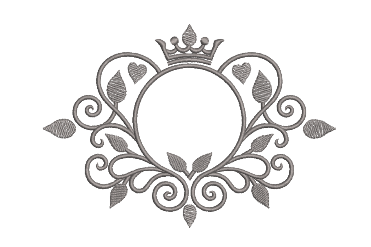 Royal Vine Frame – Monogram Embroidery Design