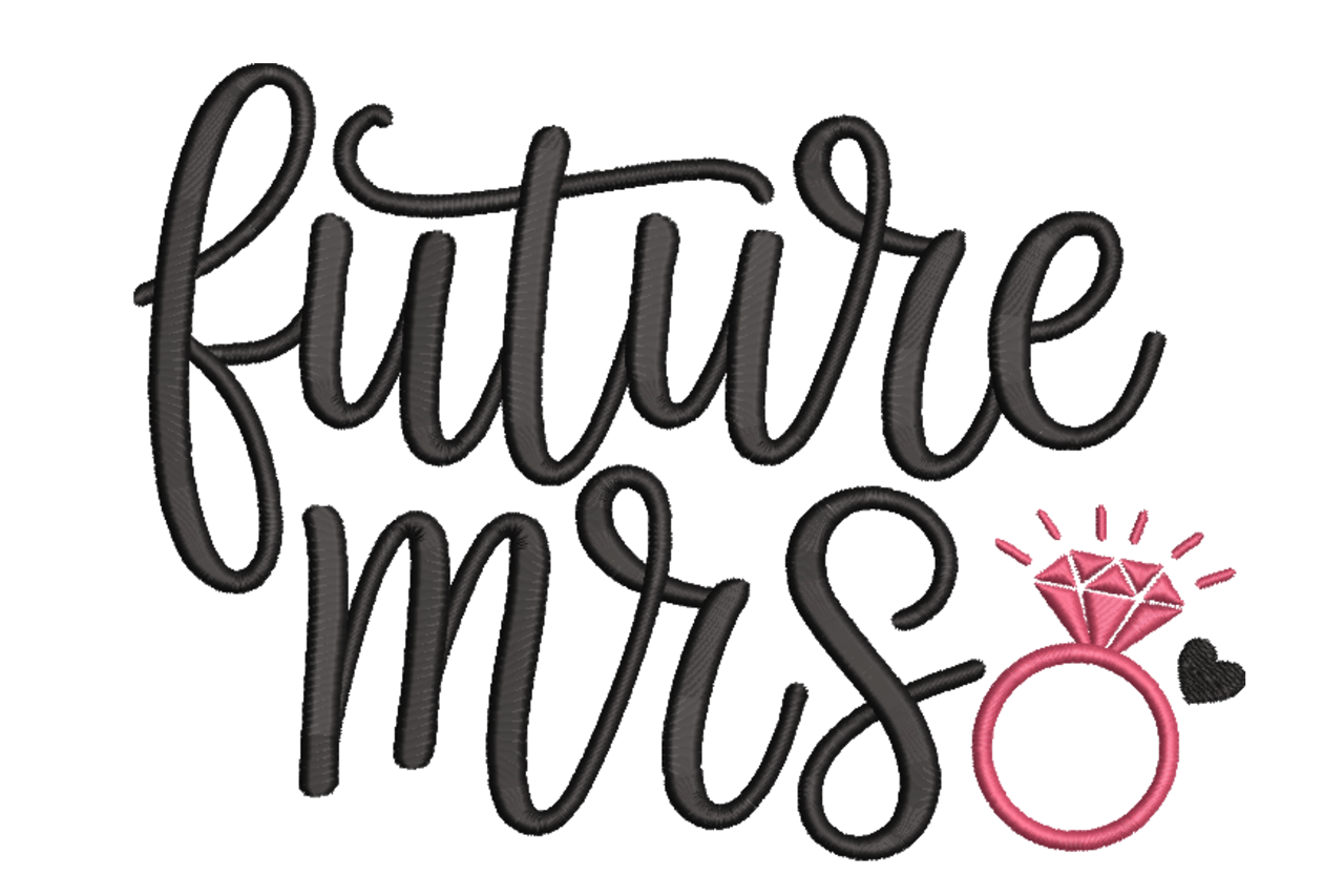 Future Mrs – Engagement Ring Embroidery Design