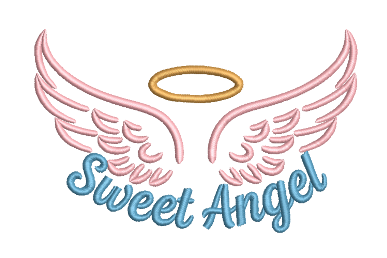Sweet Angel Wings – Machine Embroidery Design | Embroidize