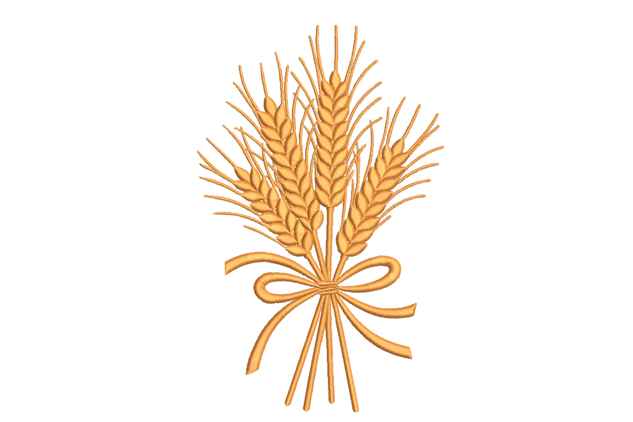 Golden Wheat Sheaf – Rustic Farm Embroidery Design