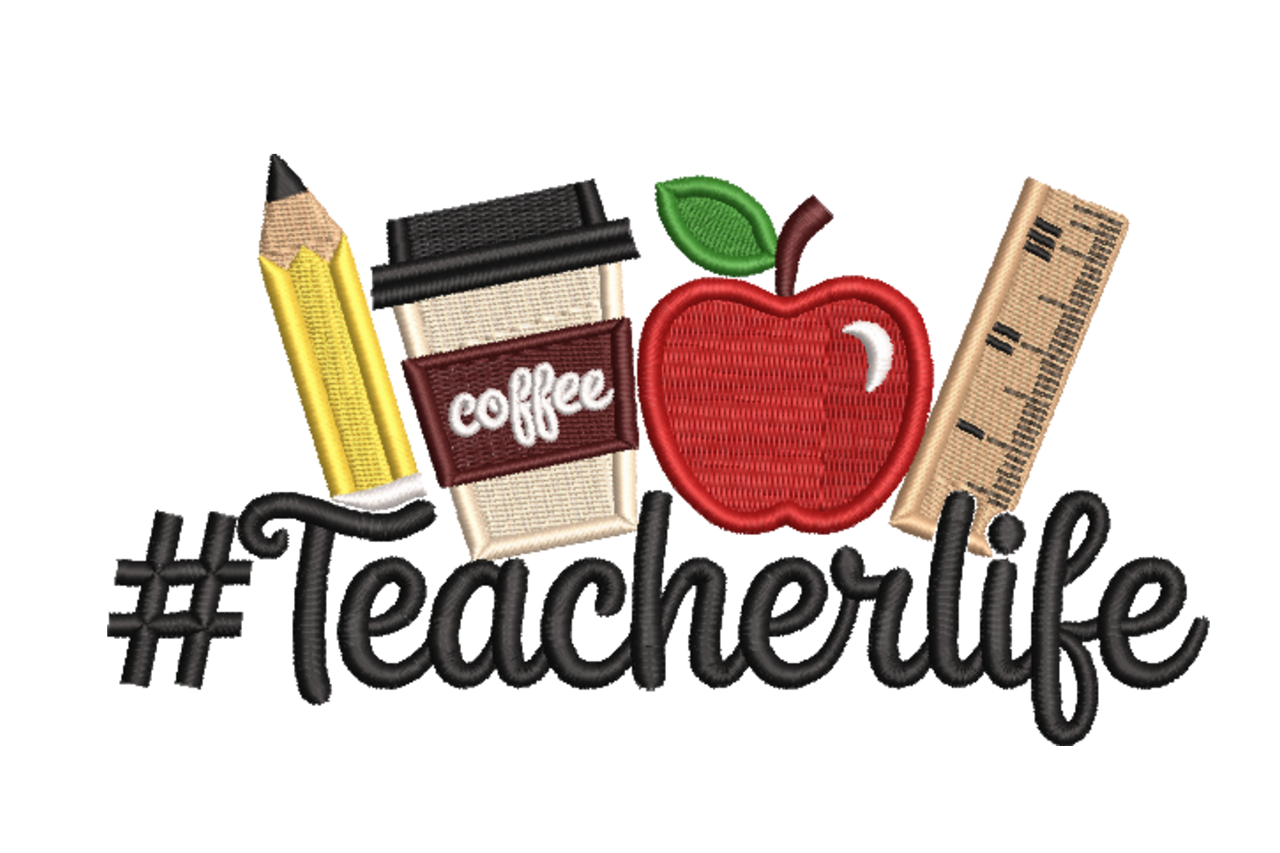 TeacherLife – School Embroidery Design