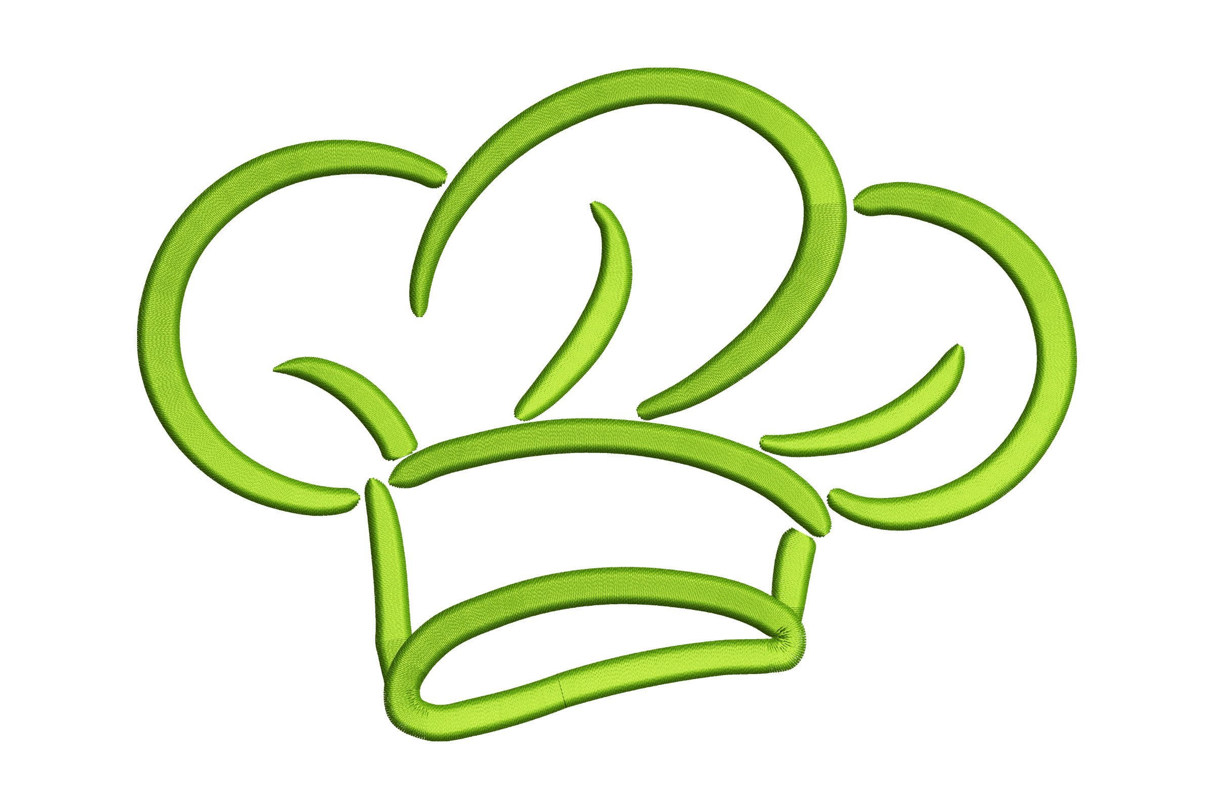 Chef Hat Monogram Frame Embroidery Design