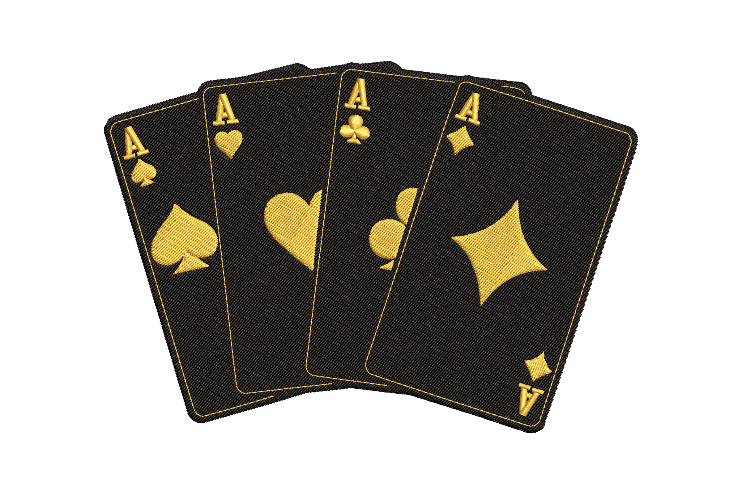 Four Aces Gold & Black – Embroidery Design