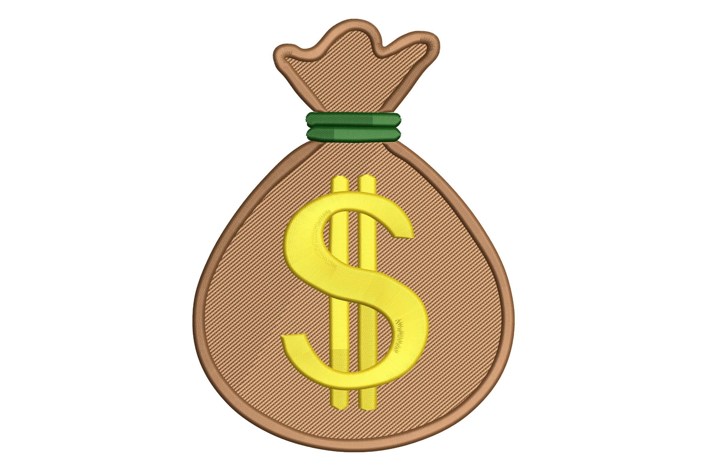 Money Bag with Dollar Sign – Wealth Embroidery Design