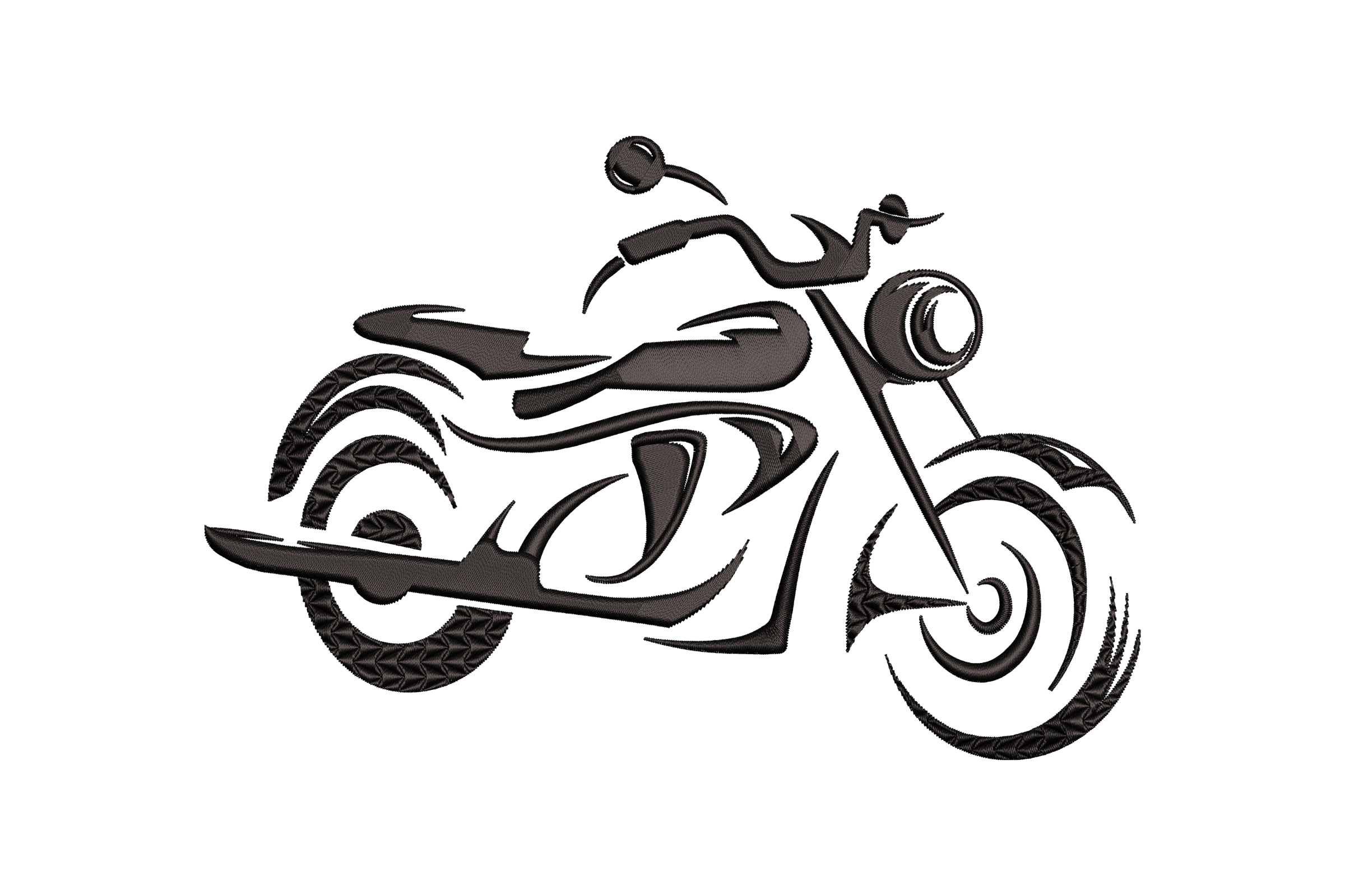Abstract Motorcycle – Sleek Biker Embroidery Design