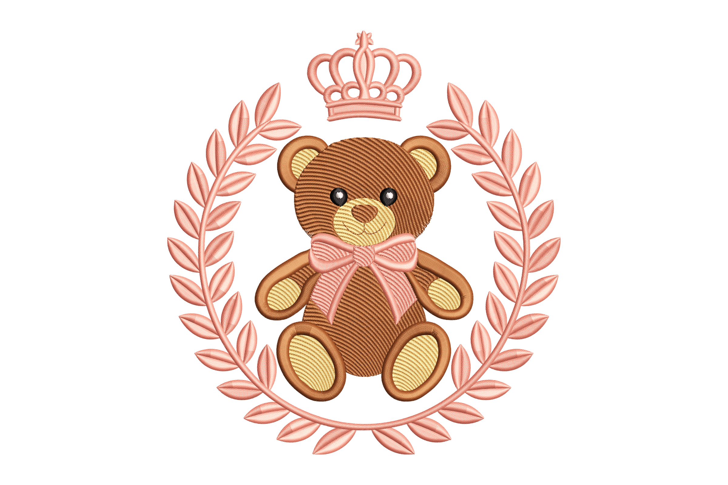 Royal Princess Teddy Bear – Cute Kids Embroidery Design