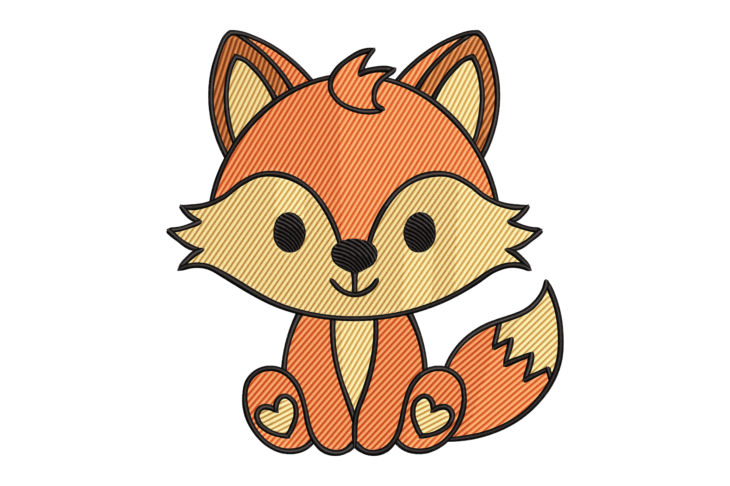 Cute Baby Fox – Woodland Animal Embroidery Design