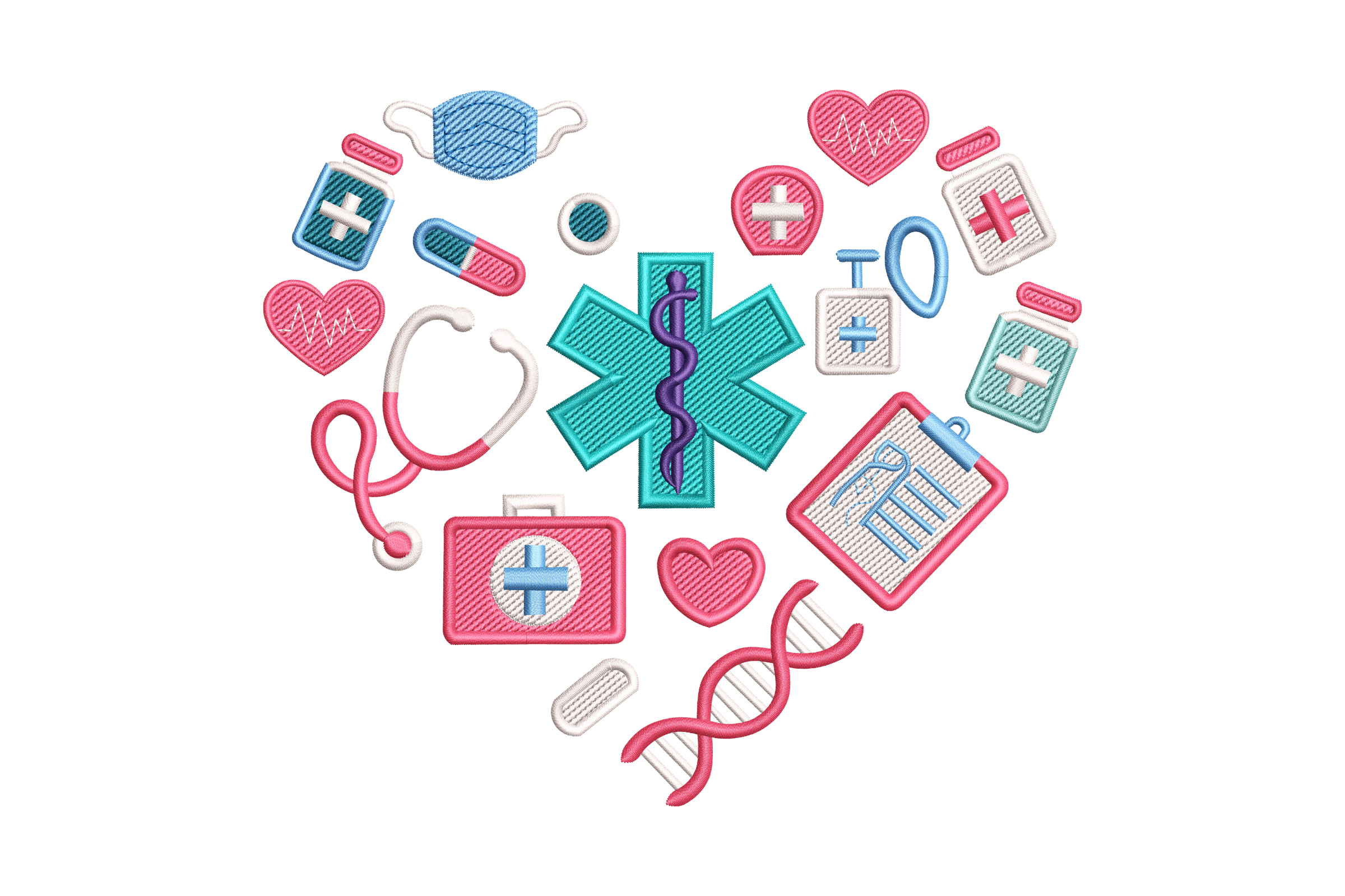Medical Heart – Nurse Appreciation Embroidery Design