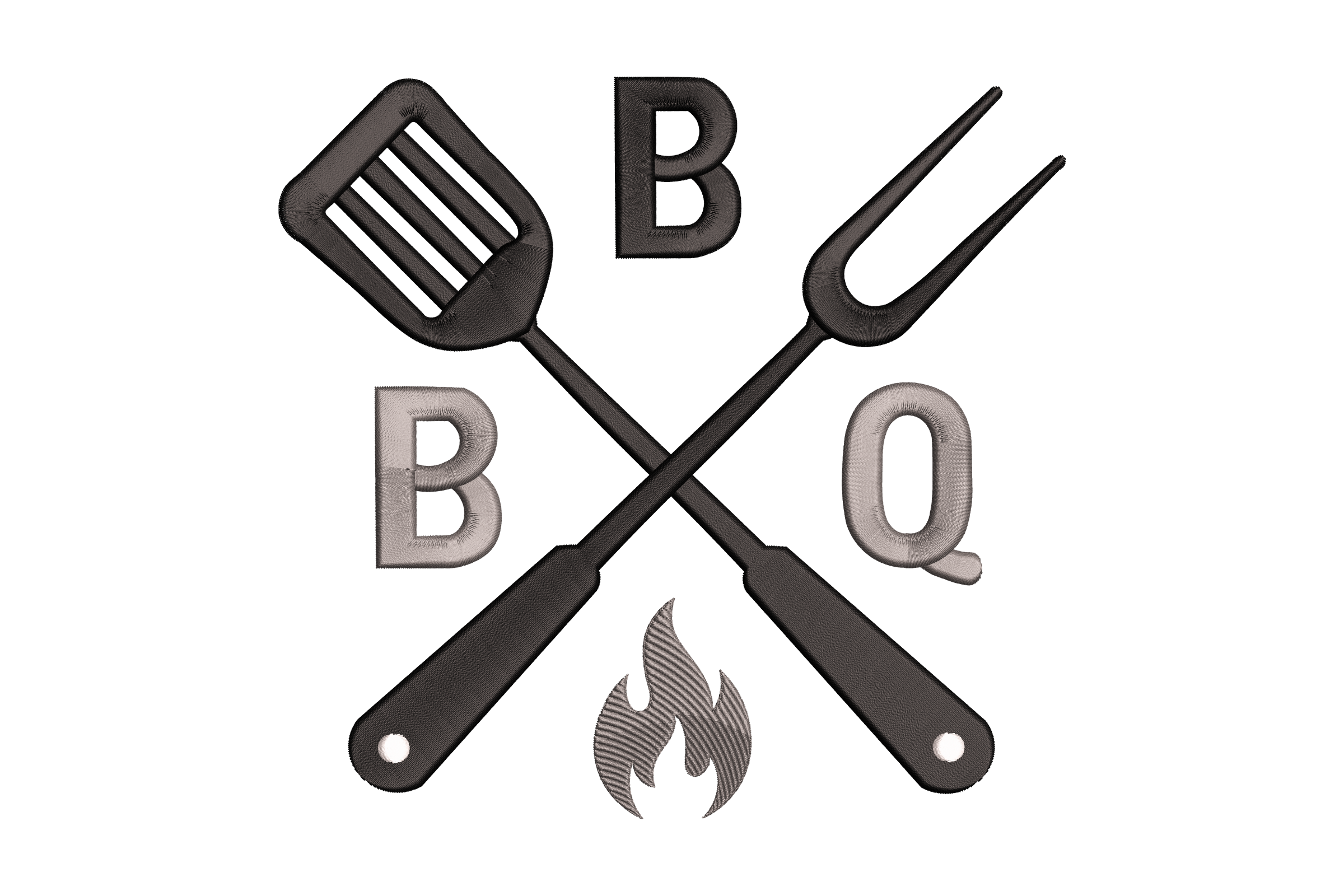 BBQ Master Grill Emblem – Masculine Embroidery Design
