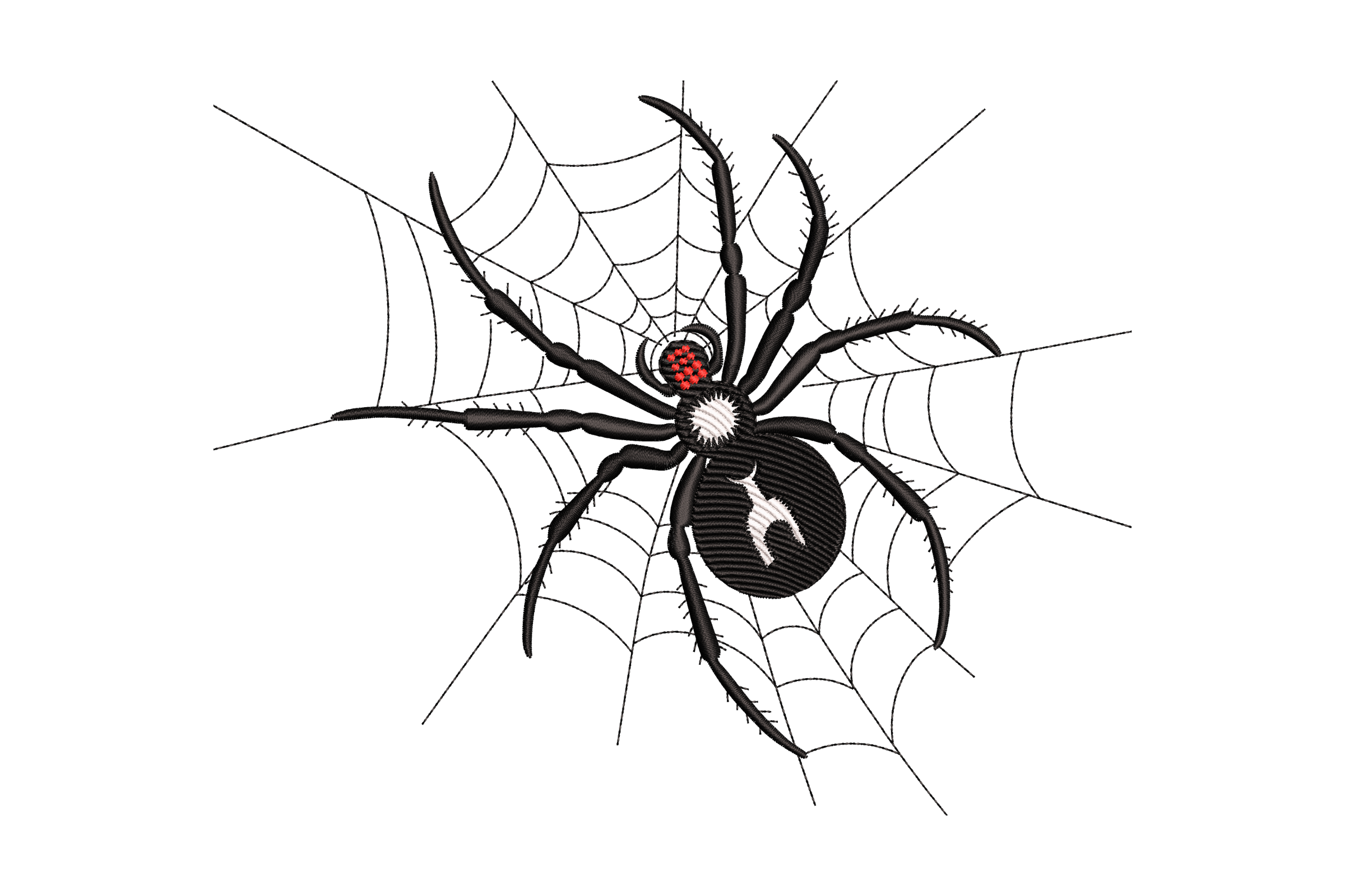 Black Widow Spider – Spooky Halloween Embroidery Design