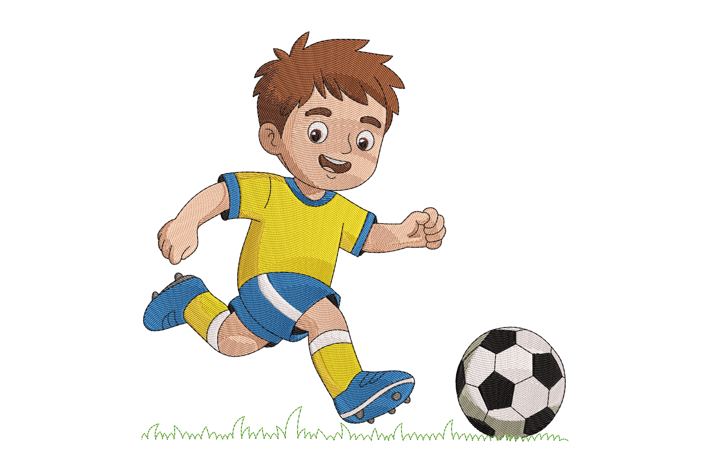 Little Soccer Boy – Kids Sports Machine Embroidery Design