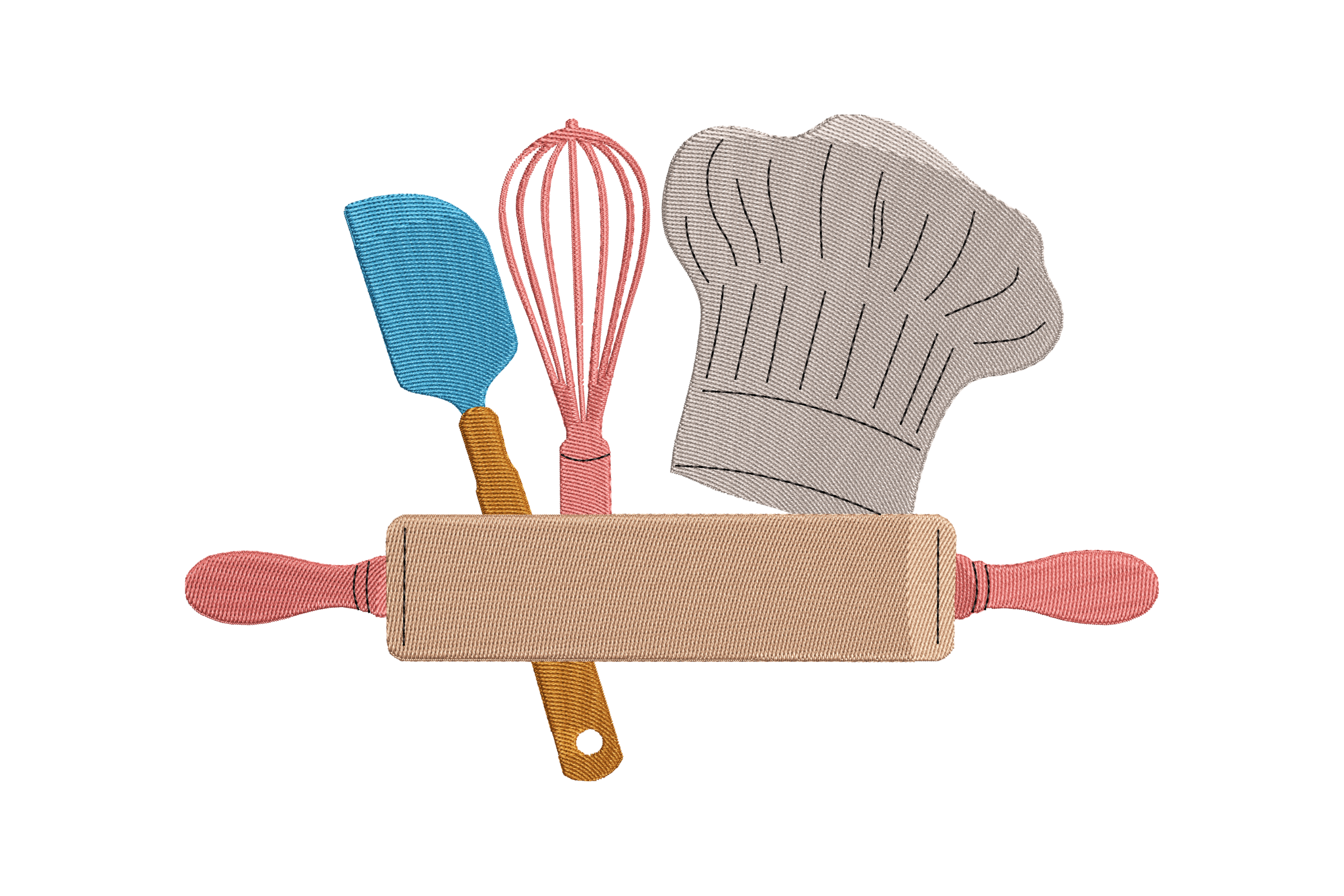 Baking Tools & Chef Hat – Kitchen Embroidery Design