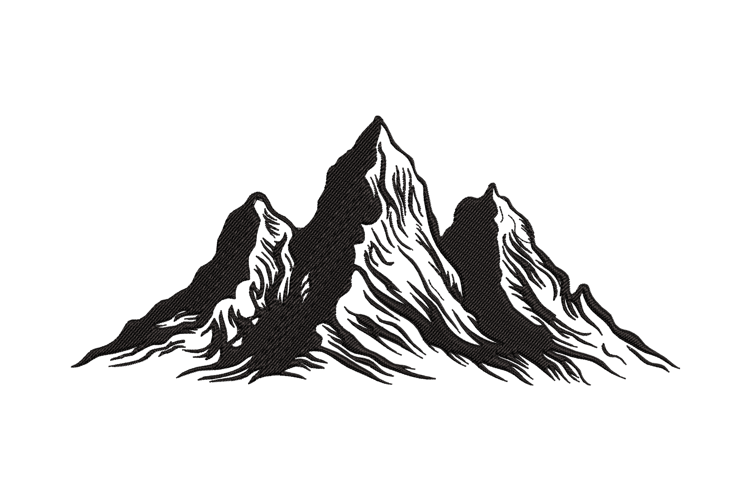 Majestic Mountain Range – Silhouette Embroidery Design
