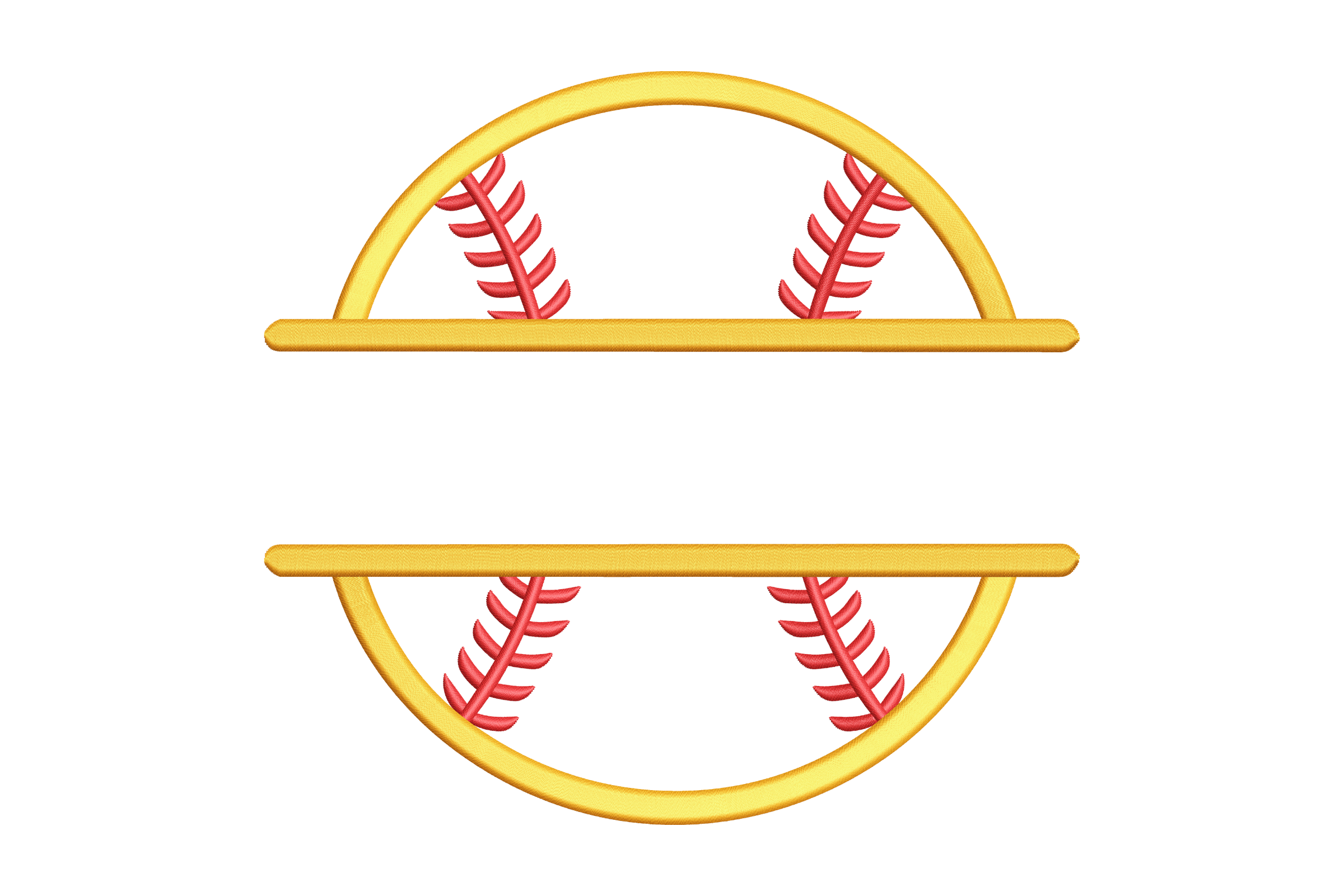 Split Baseball Monogram – Sports Embroidery Design